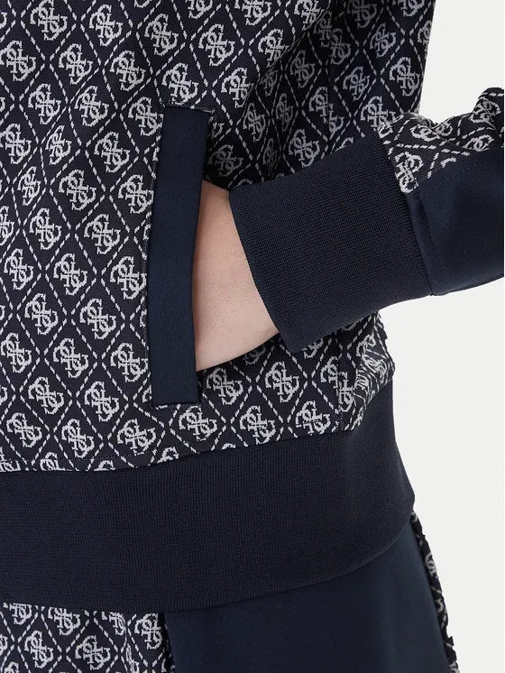 Guess Casaco Training Sweat Training V6rq08 K2042 Navy.logo Navy_shot1
