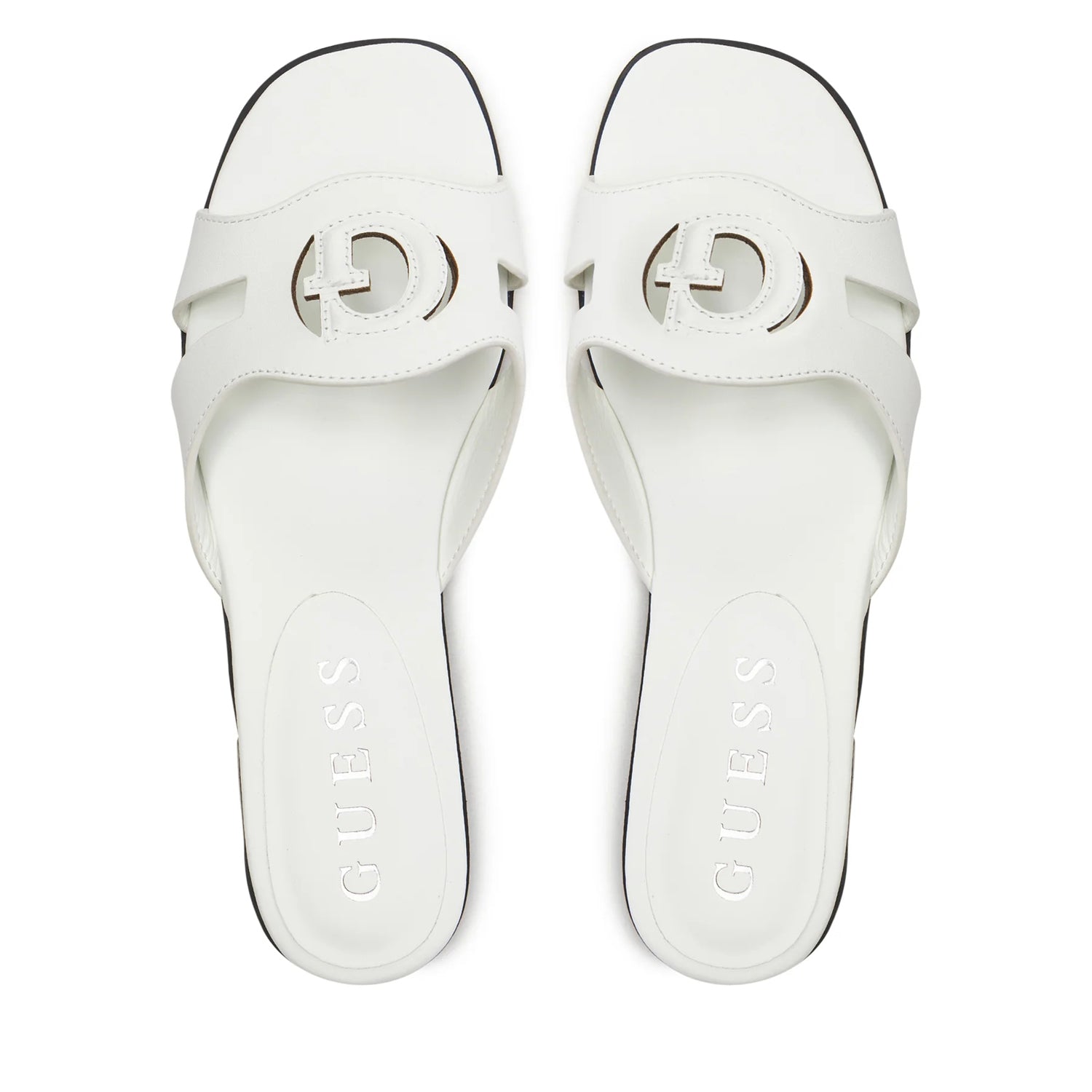 Guess Chinelos Slippers Flgcia White Branco_shot3