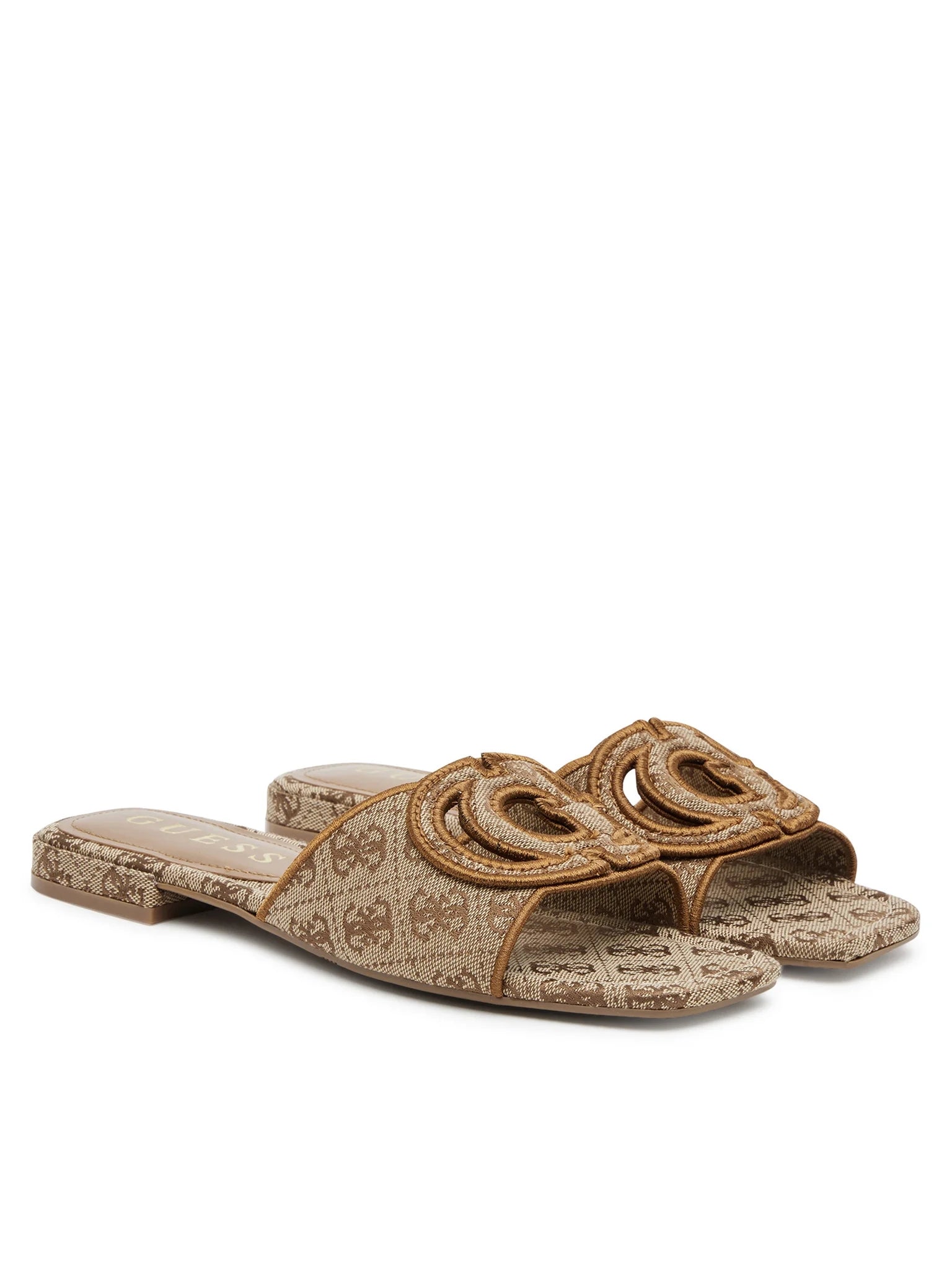 Guess Chinelos Slippers Fljtse Beige Brwn Beige Castanho_shot3