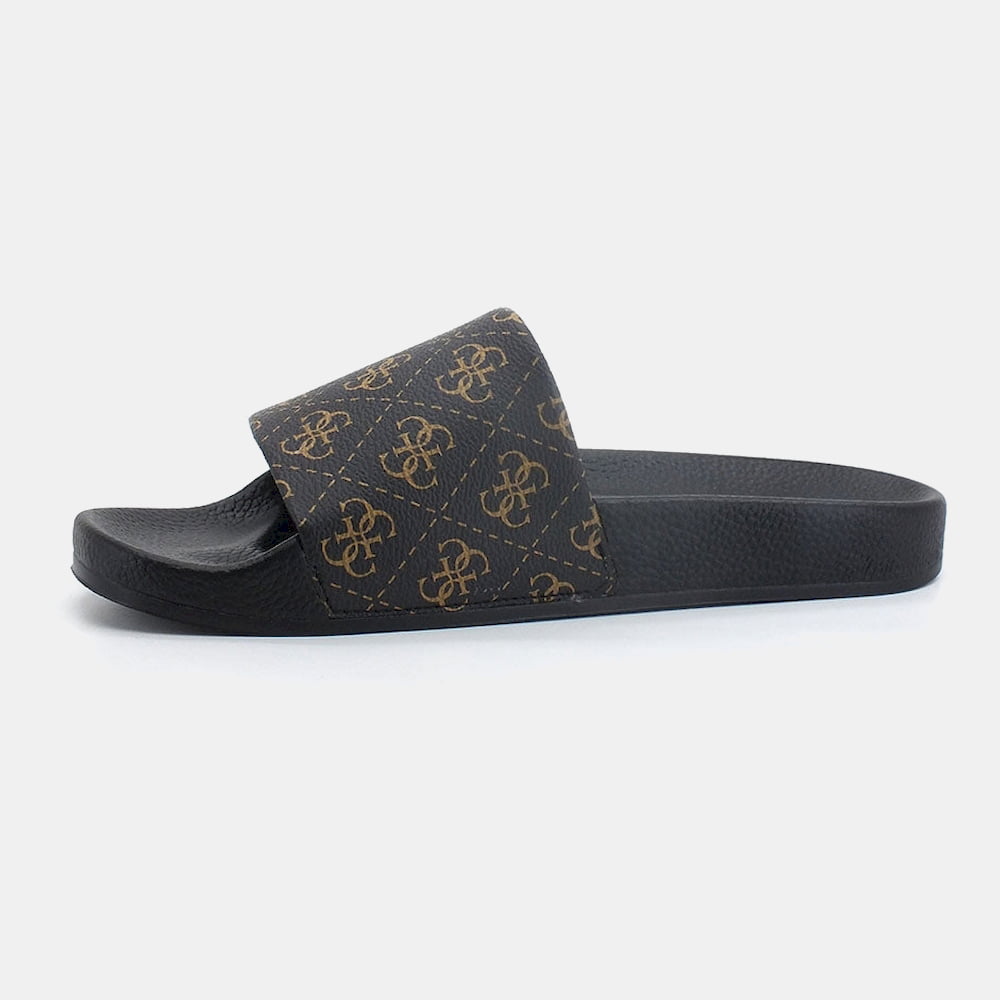 Guess Chinelos Slippers Fm6rimell19 Blk Brown Preto Castanho Shot4