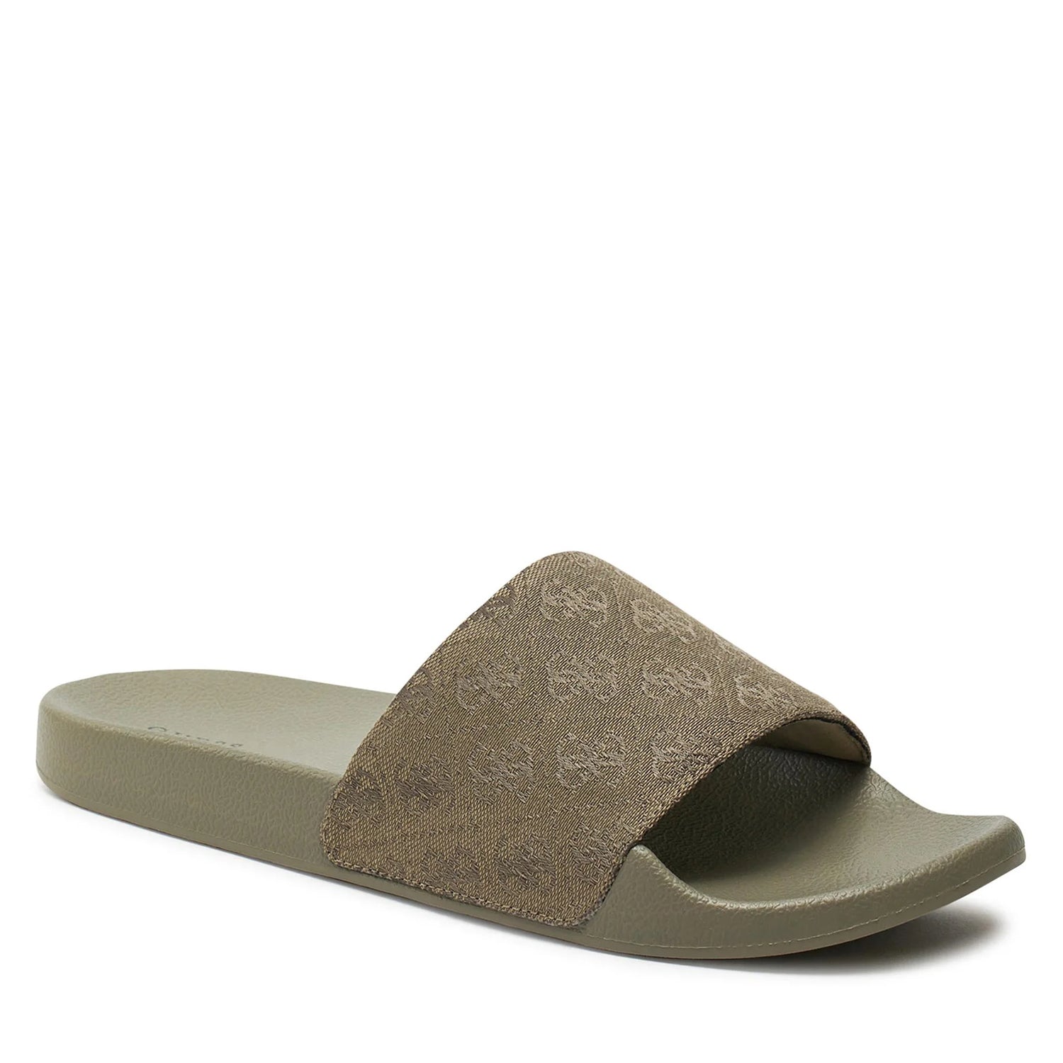 Guess Chinelos Slippers Fmgtoj Green.logo Verde Logo_shot1