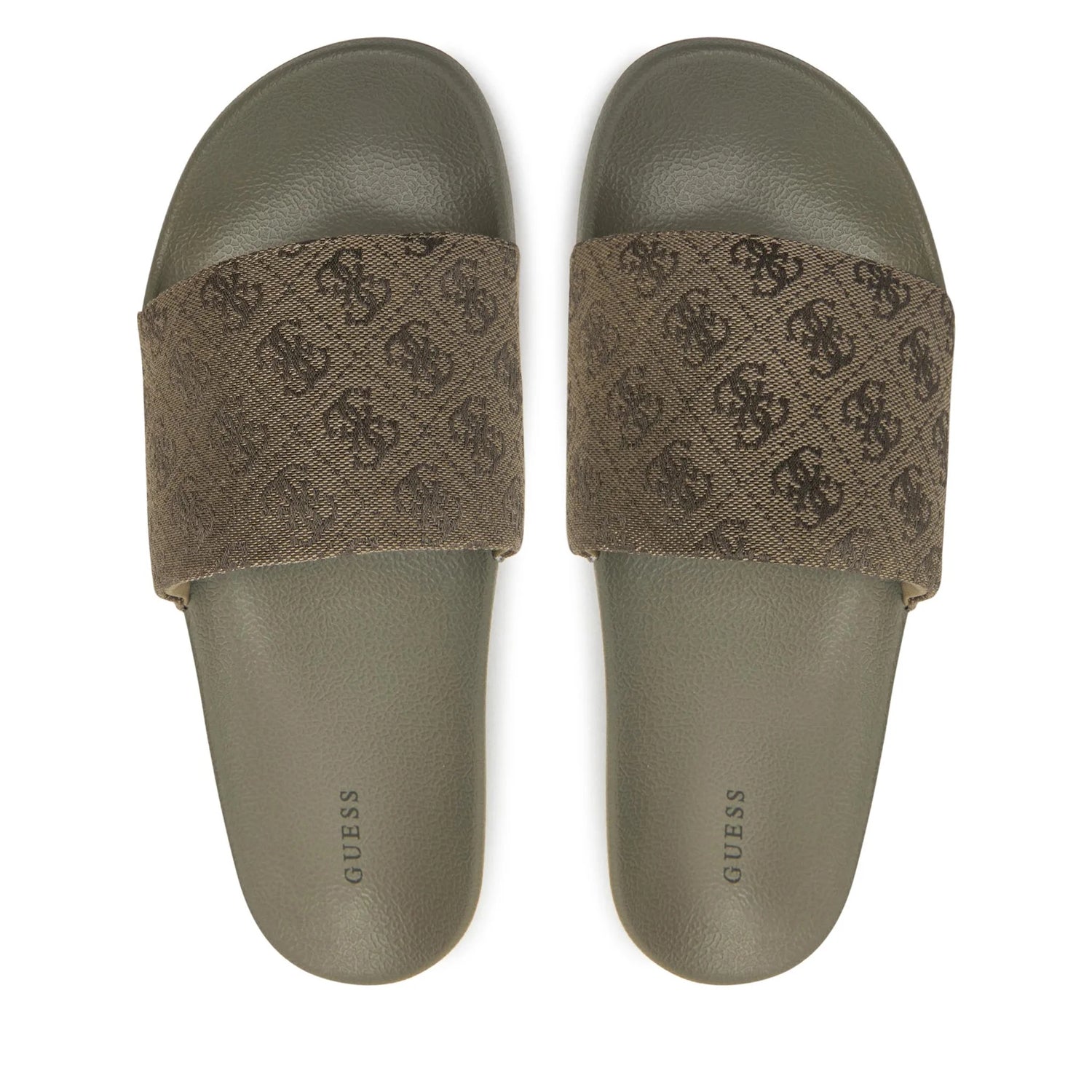 Guess Chinelos Slippers Fmgtoj Green.logo Verde Logo_shot3