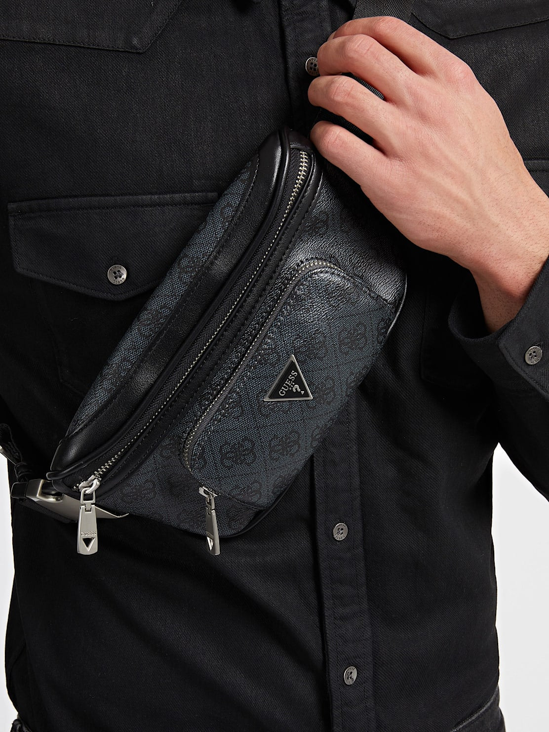 Guess Crossbody Hmevzl P3231 Black.logo Preto_shot2
