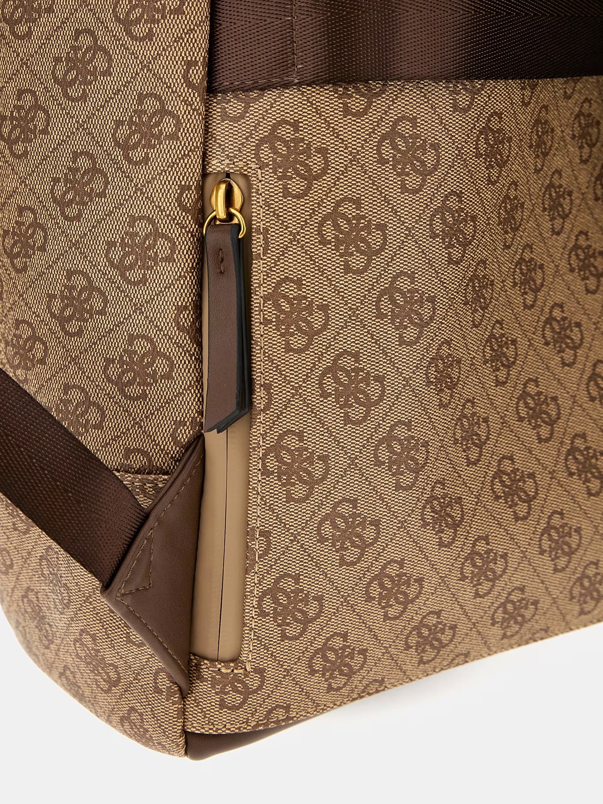 Mochila Guess Beige Logo Jacquard