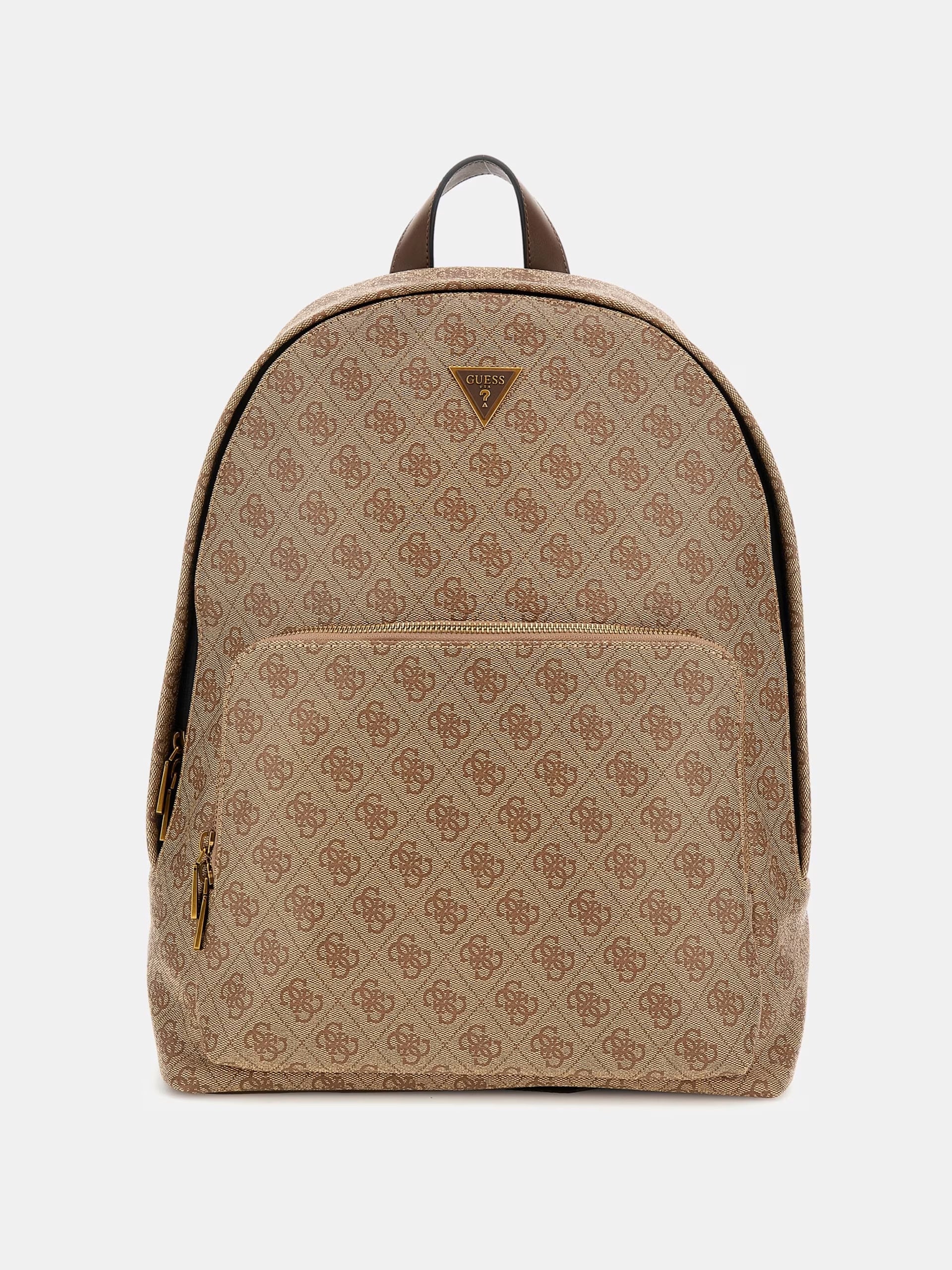Mochila Guess Beige Logo Jacquard
