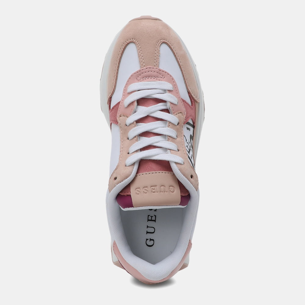 Guess Sapatilhas Sneakers Shoes Fl5cbbele12 Whi Pink Branco Rosa Shot7