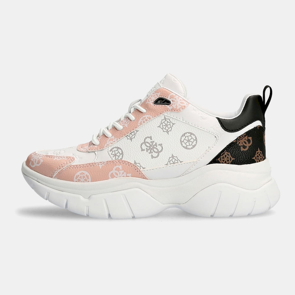 Guess Sapatilhas Sneakers Shoes Fl5drm Whi Pink Branco Rosa Shot2