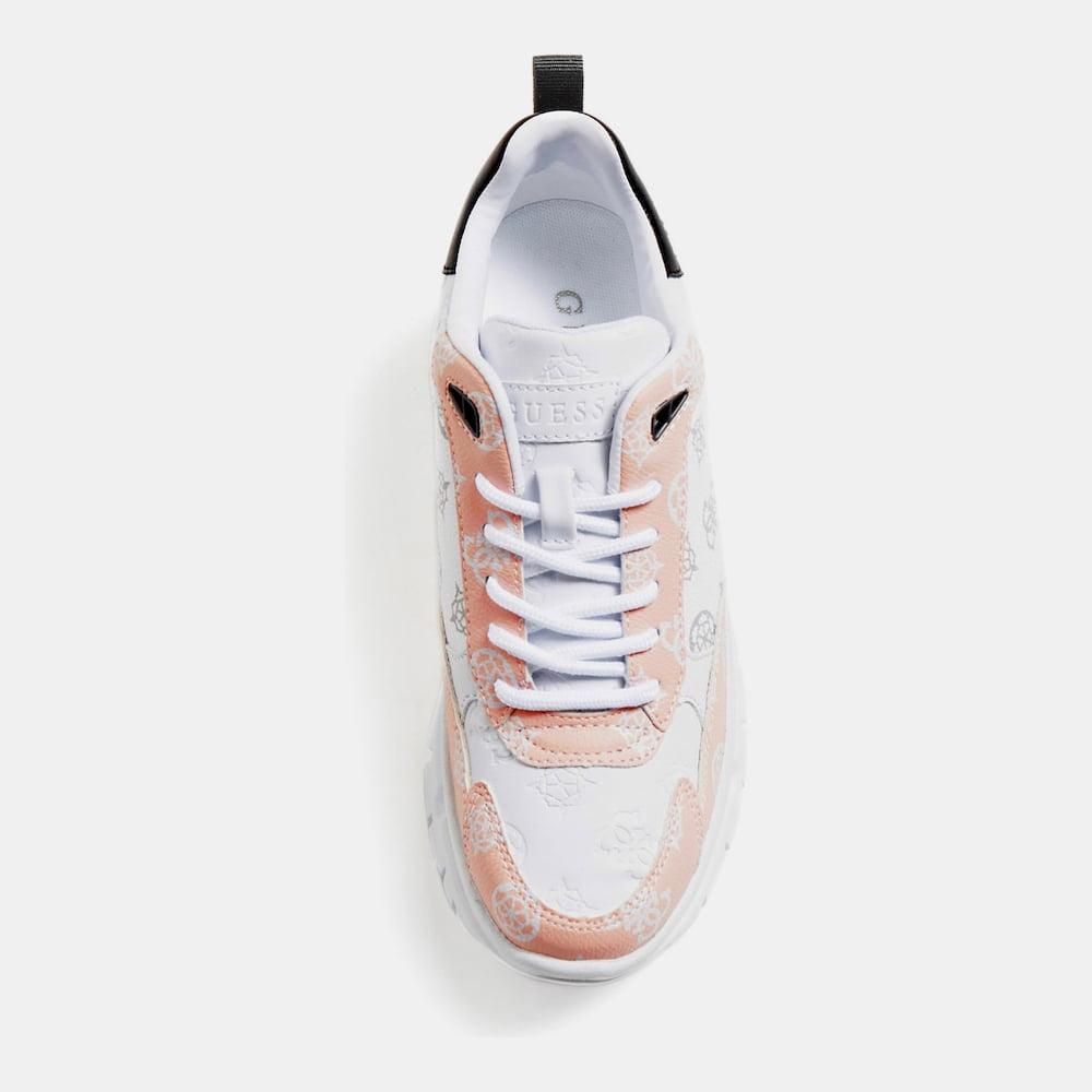 Guess Sapatilhas Sneakers Shoes Fl5drm Whi Pink Branco Rosa Shot6