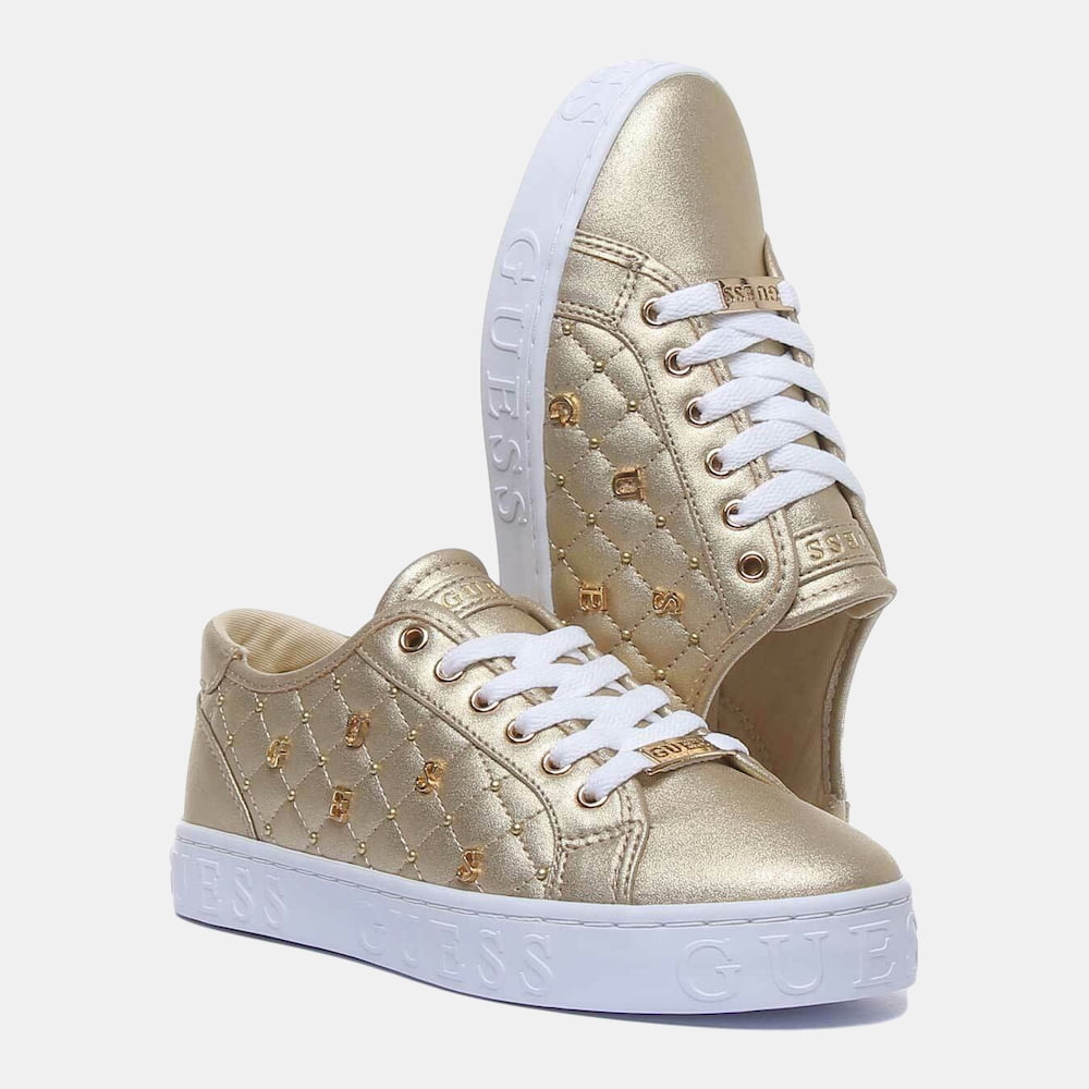 Guess Sapatilhas Sneakers Shoes Fl5gla Gold Dourado Shot6
