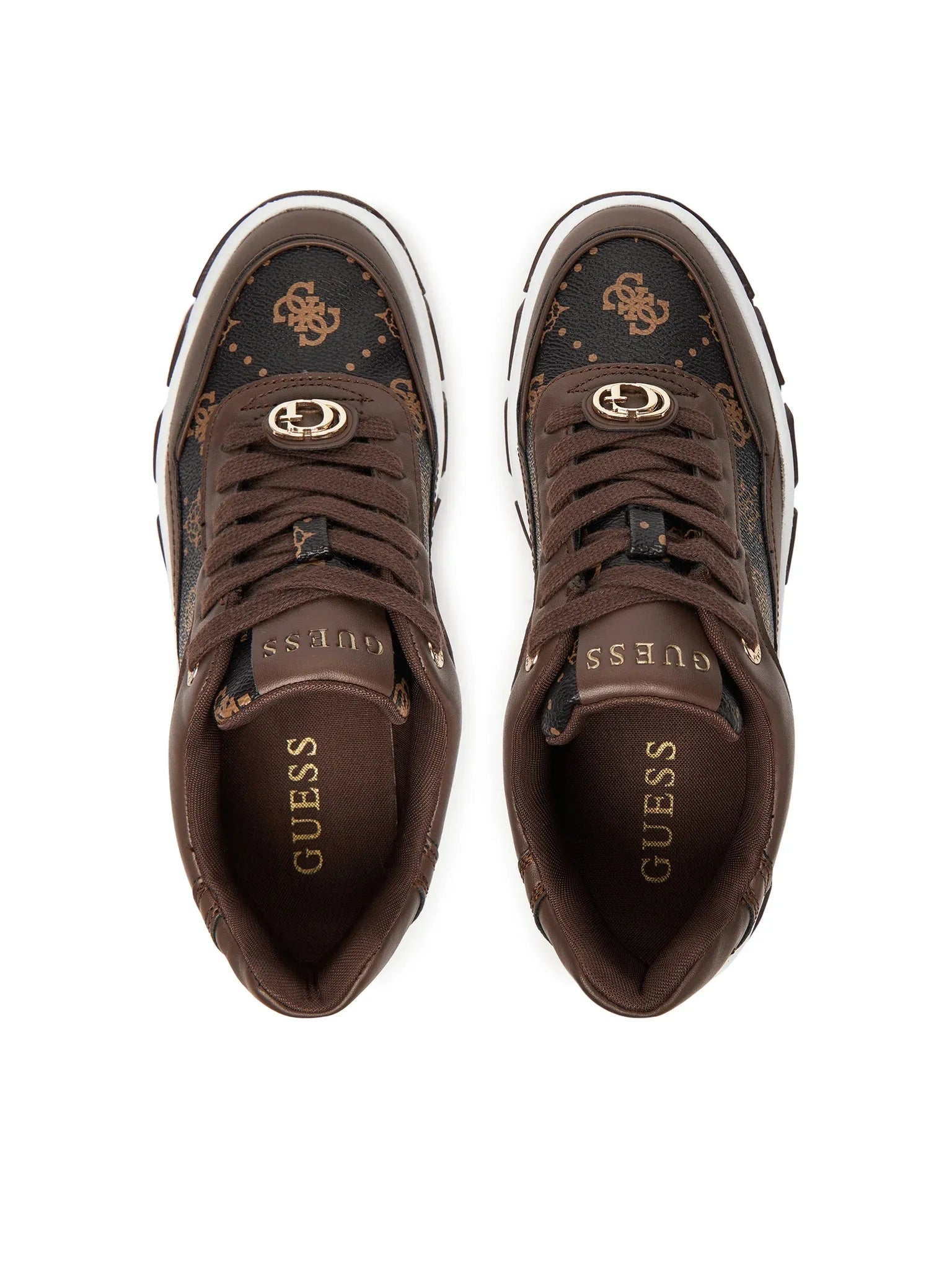 Guess Sapatilhas Sneakers Shoes Flfbrt Brown Castanho_shot5