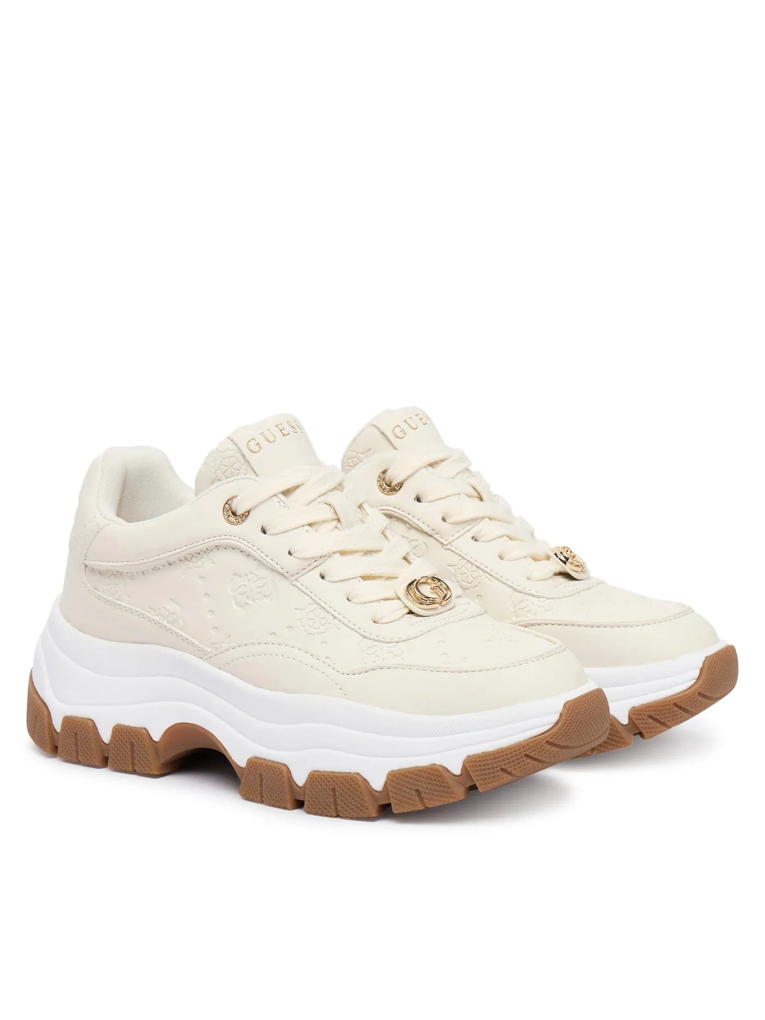 Guess Sapatilhas Sneakers Shoes Flfbrt Cream Creme_shot3