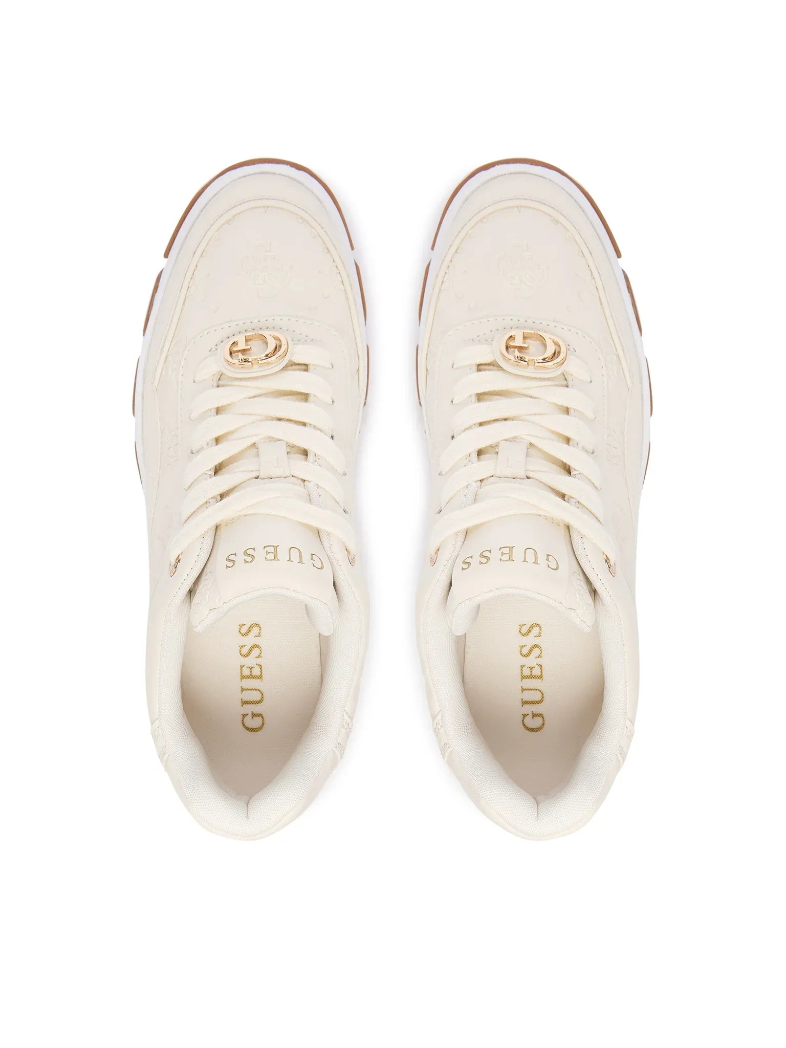 Guess Sapatilhas Sneakers Shoes Flfbrt Cream Creme_shot5