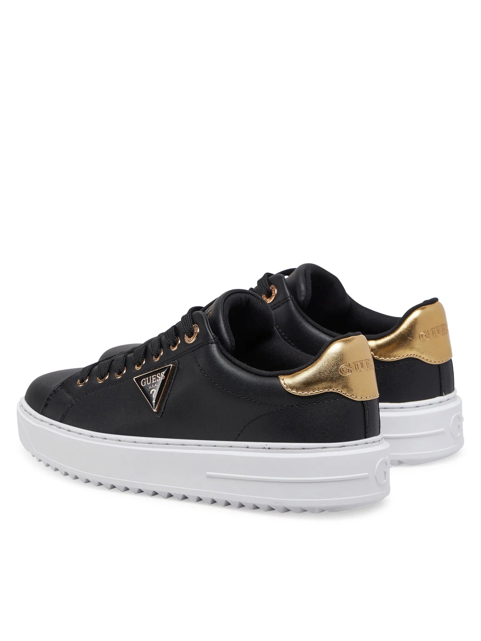 Guess Sapatilhas Sneakers Shoes Fljd12 Blk Gold Preto Ouro_shot1