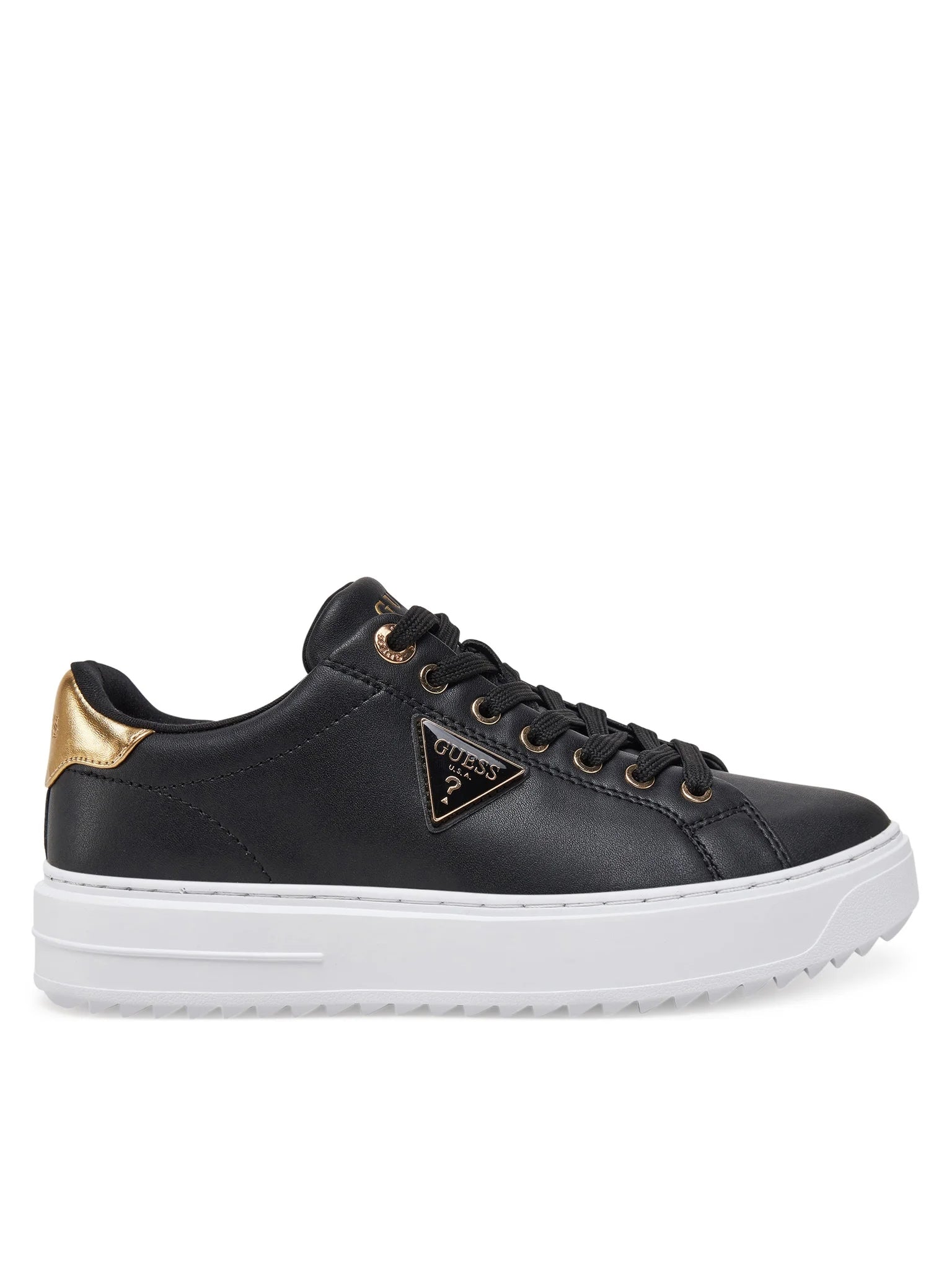 Guess Sapatilhas Sneakers Shoes Fljd12 Blk Gold Preto Ouro_shot3