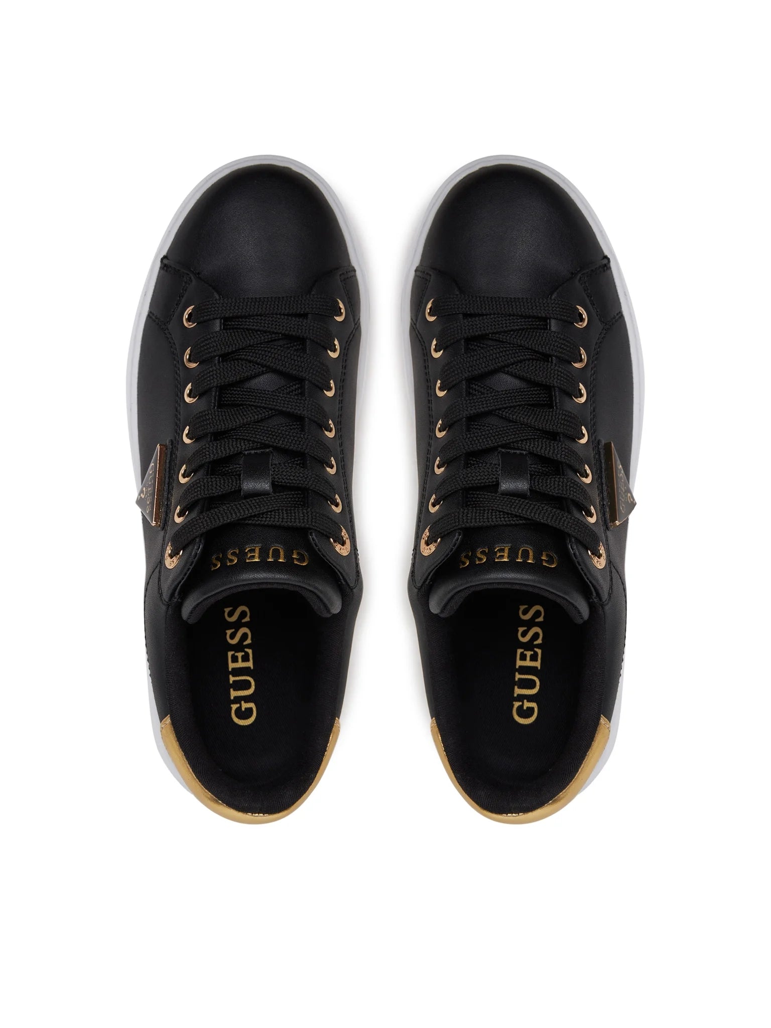 Guess Sapatilhas Sneakers Shoes Fljd12 Blk Gold Preto Ouro_shot4