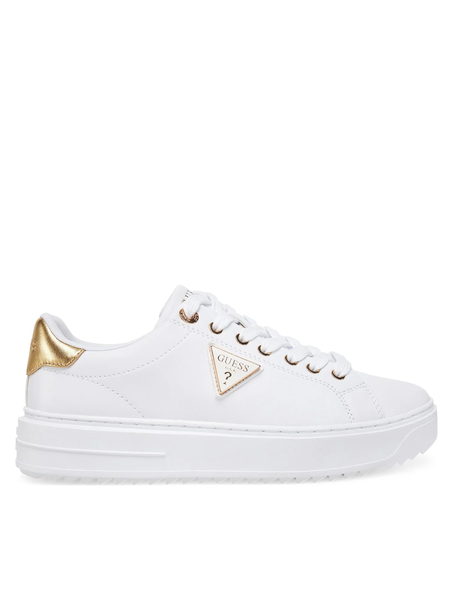 Guess Sapatilhas Sneakers Shoes Fljd12 Whi Gold Branco Dourado_shot1