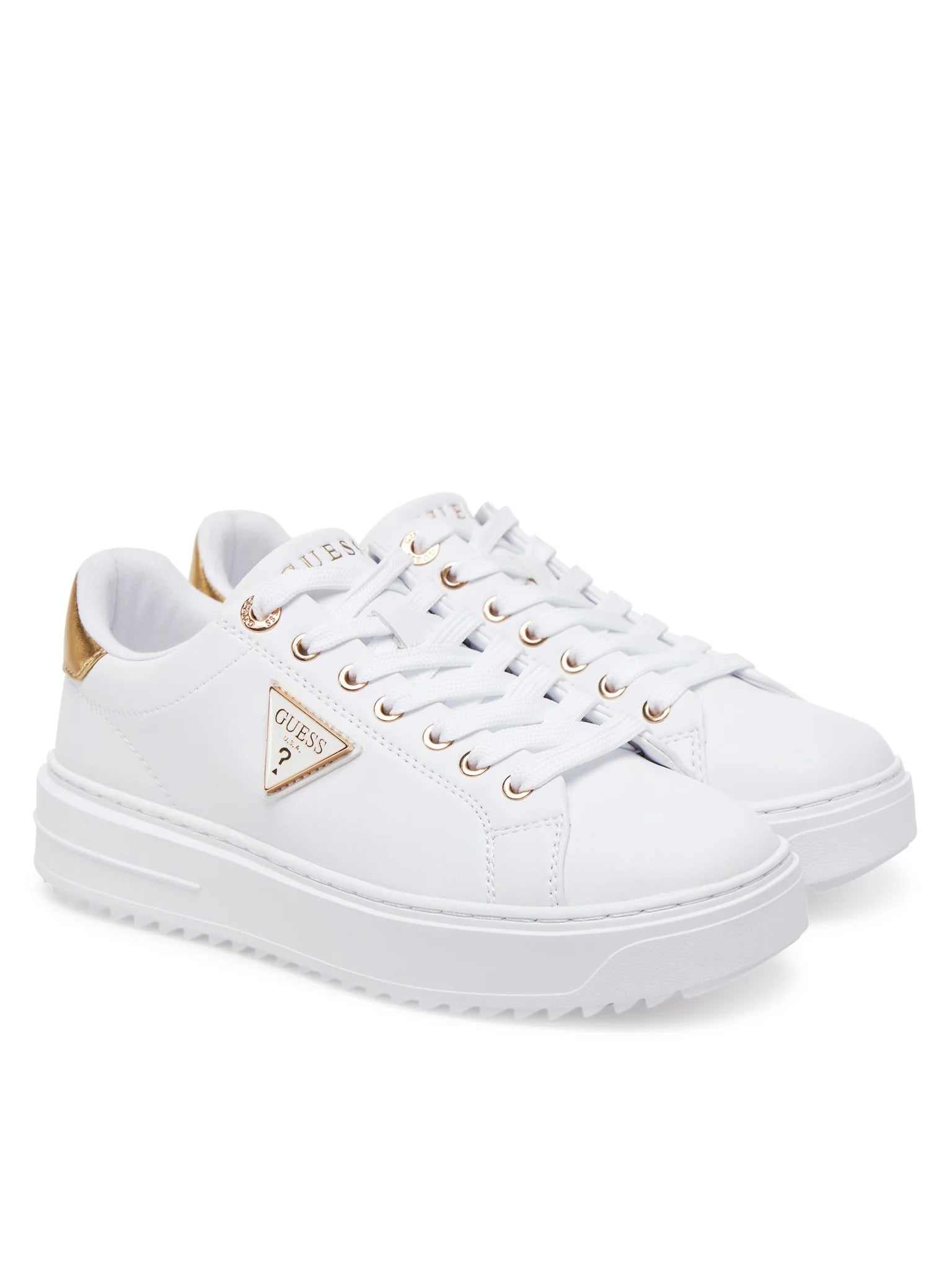 Guess Sapatilhas Sneakers Shoes Fljd12 Whi Gold Branco Dourado_shot2
