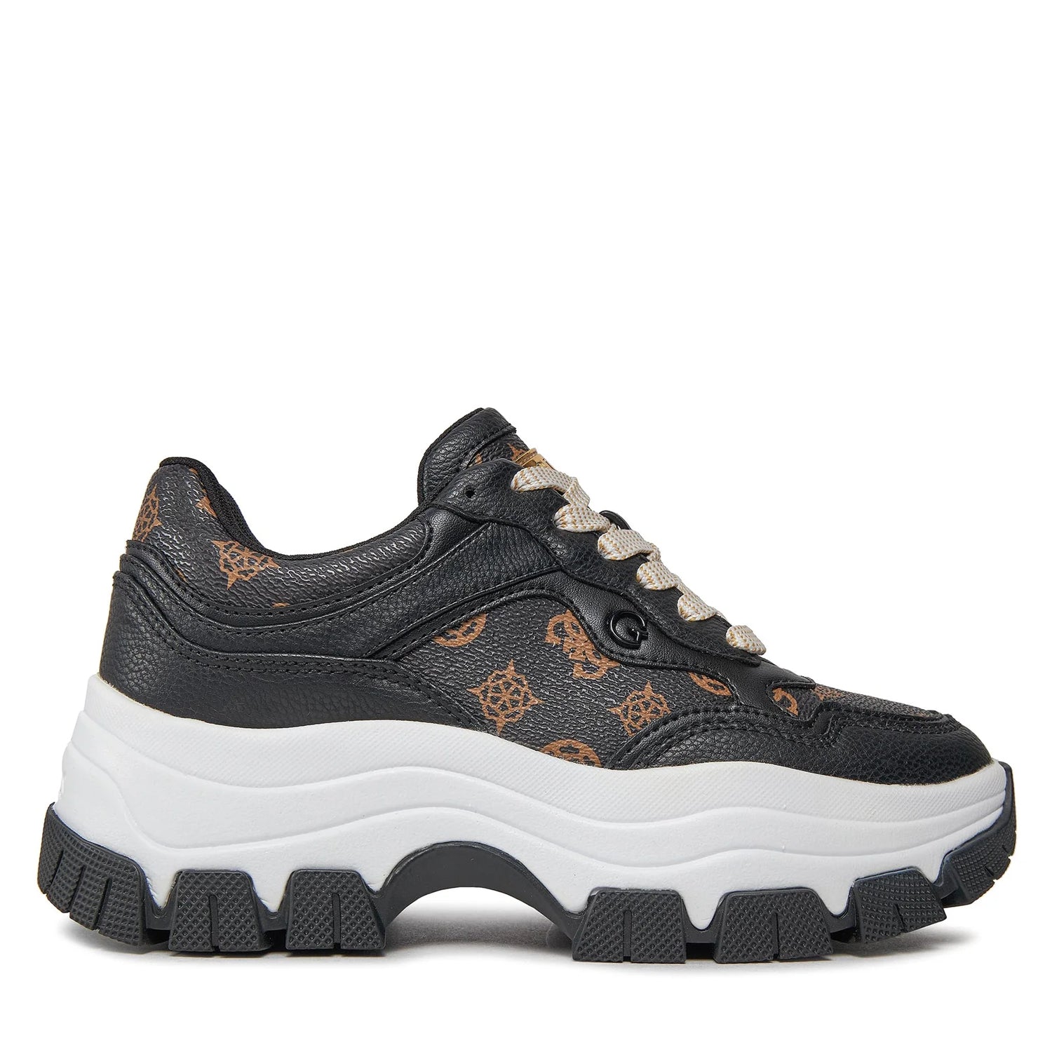 Guess Sapatilhas Sneakers Shoes Flpbr3 Blk Brown Preto Castanho_shot1