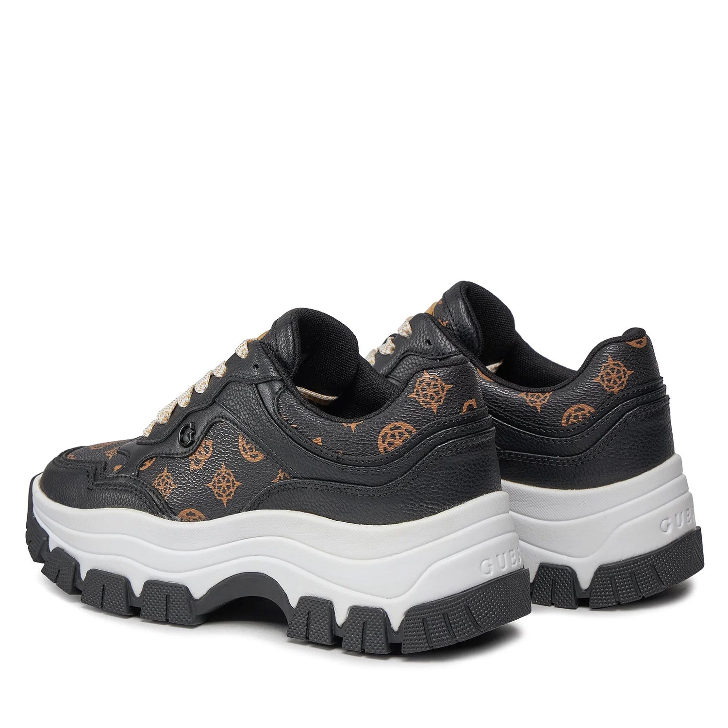 Guess Sapatilhas Sneakers Shoes Flpbr3 Blk Brown Preto Castanho_shot2
