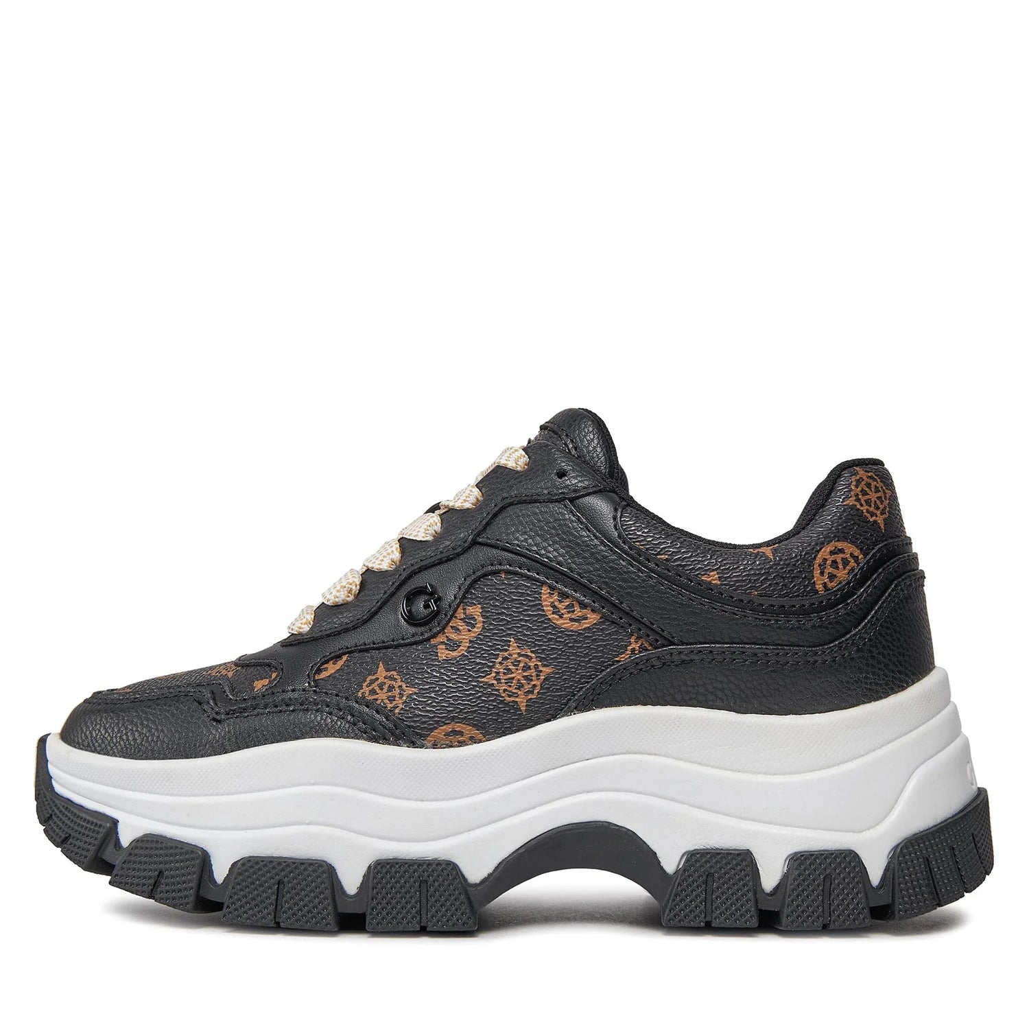 Guess Sapatilhas Sneakers Shoes Flpbr3 Blk Brown Preto Castanho_shot5