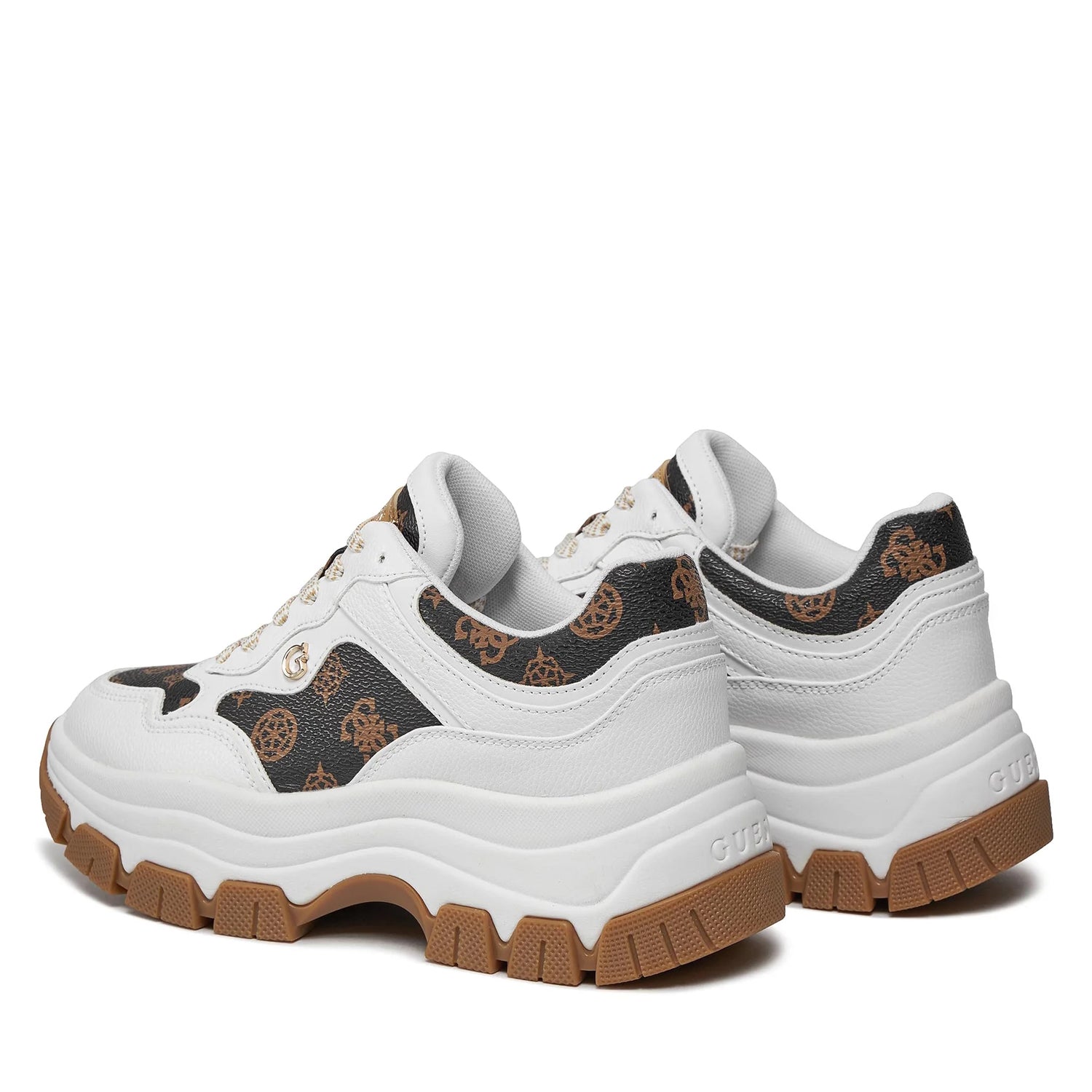 Guess Sapatilhas Sneakers Shoes Flpbr3 Whi Brown Branco Castanho_shot2