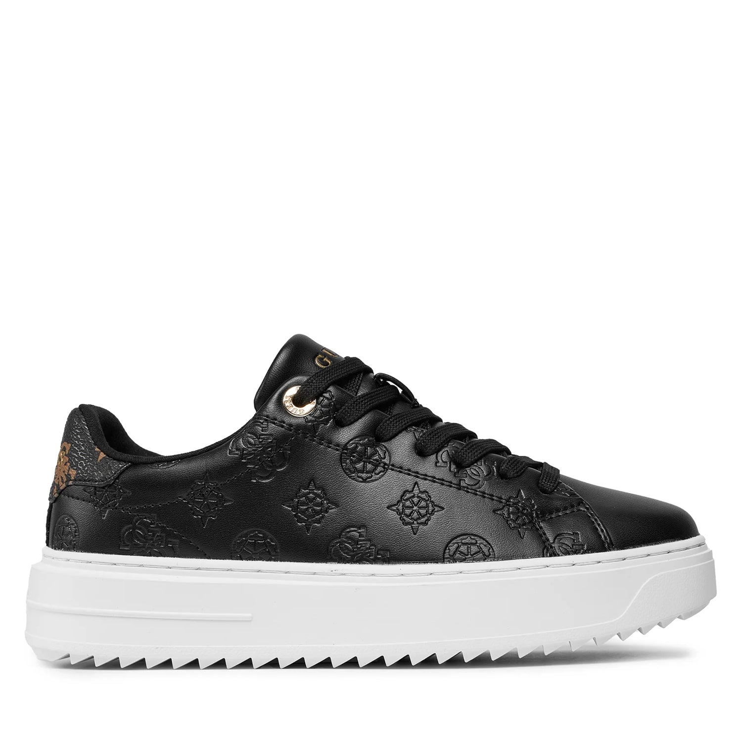 Guess Sapatilhas Sneakers Shoes Flpds4 Fal12 Blk Brown Preto Castanho_shot1