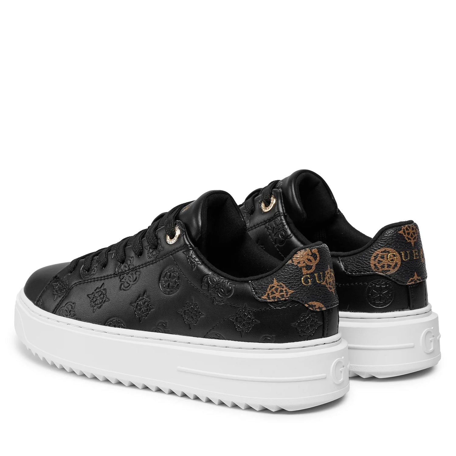 Guess Sapatilhas Sneakers Shoes Flpds4 Fal12 Blk Brown Preto Castanho_shot2