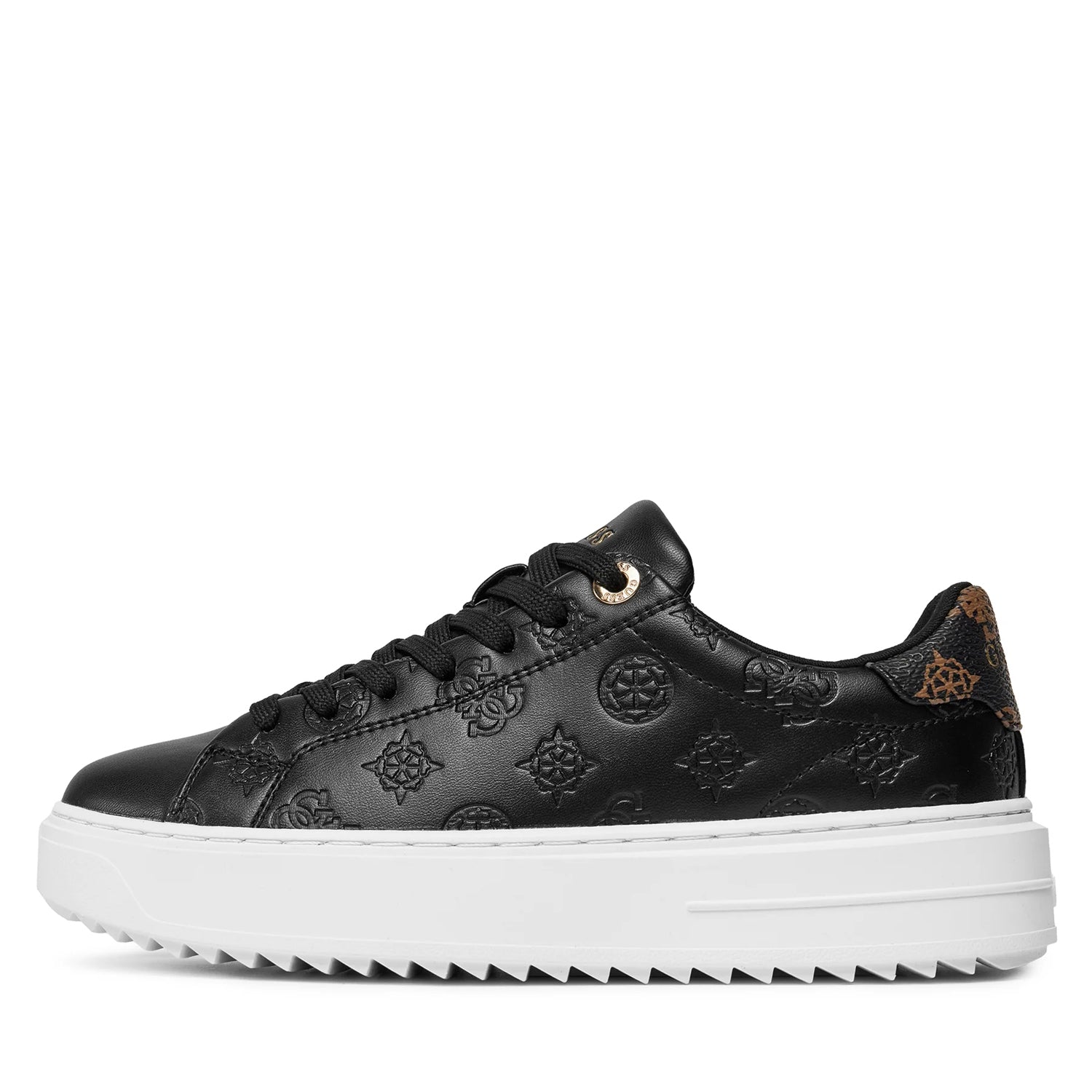 Guess Sapatilhas Sneakers Shoes Flpds4 Fal12 Blk Brown Preto Castanho_shot5