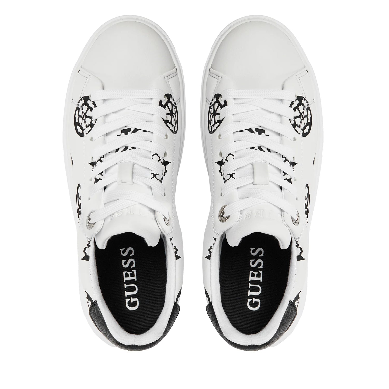 Guess Sapatilhas Sneakers Shoes Flpds4 Fal12 Whi Black Branco Preto_shot4