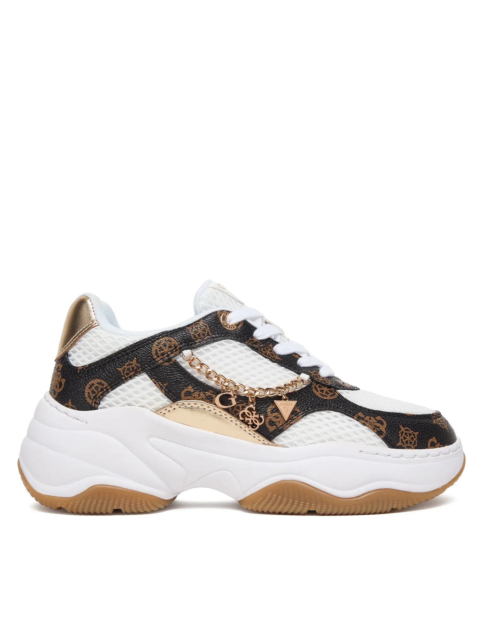 Guess Sapatilhas Sneakers Shoes Flphar Whi Brown Branco Castanho_shot1