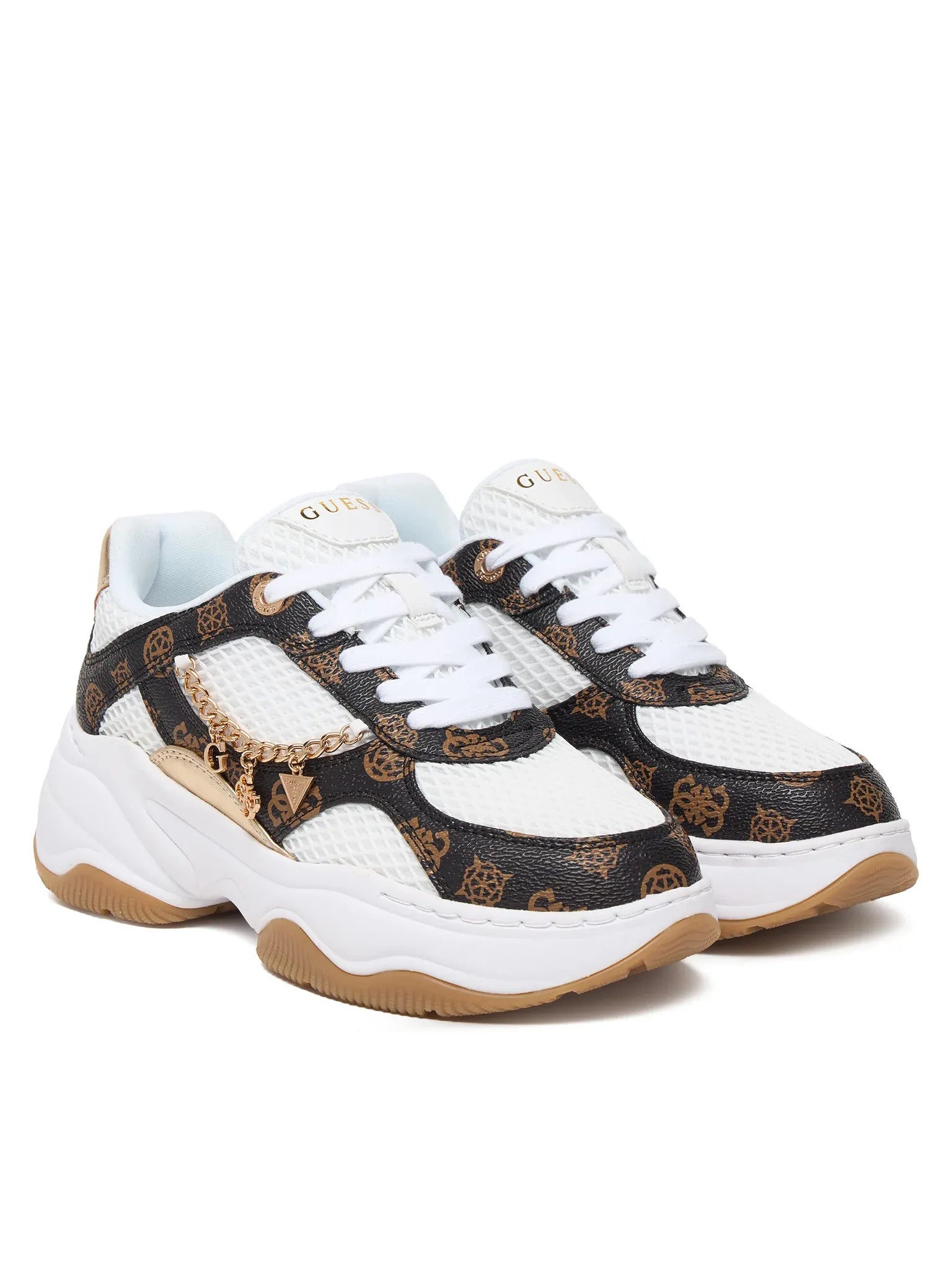 Guess Sapatilhas Sneakers Shoes Flphar Whi Brown Branco Castanho_shot2