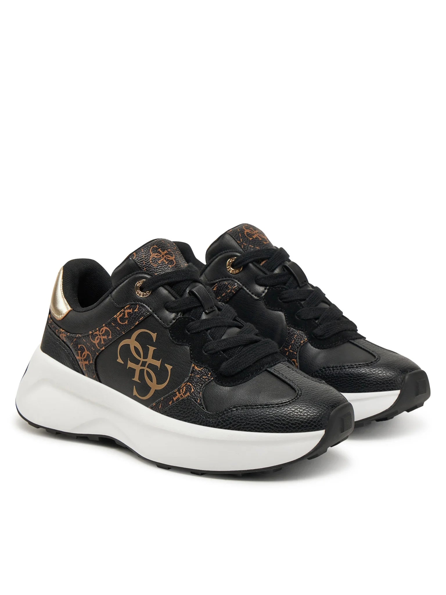 Guess Sapatilhas Sneakers Shoes Flpluc Blk Brown Preto Castanho_shot3