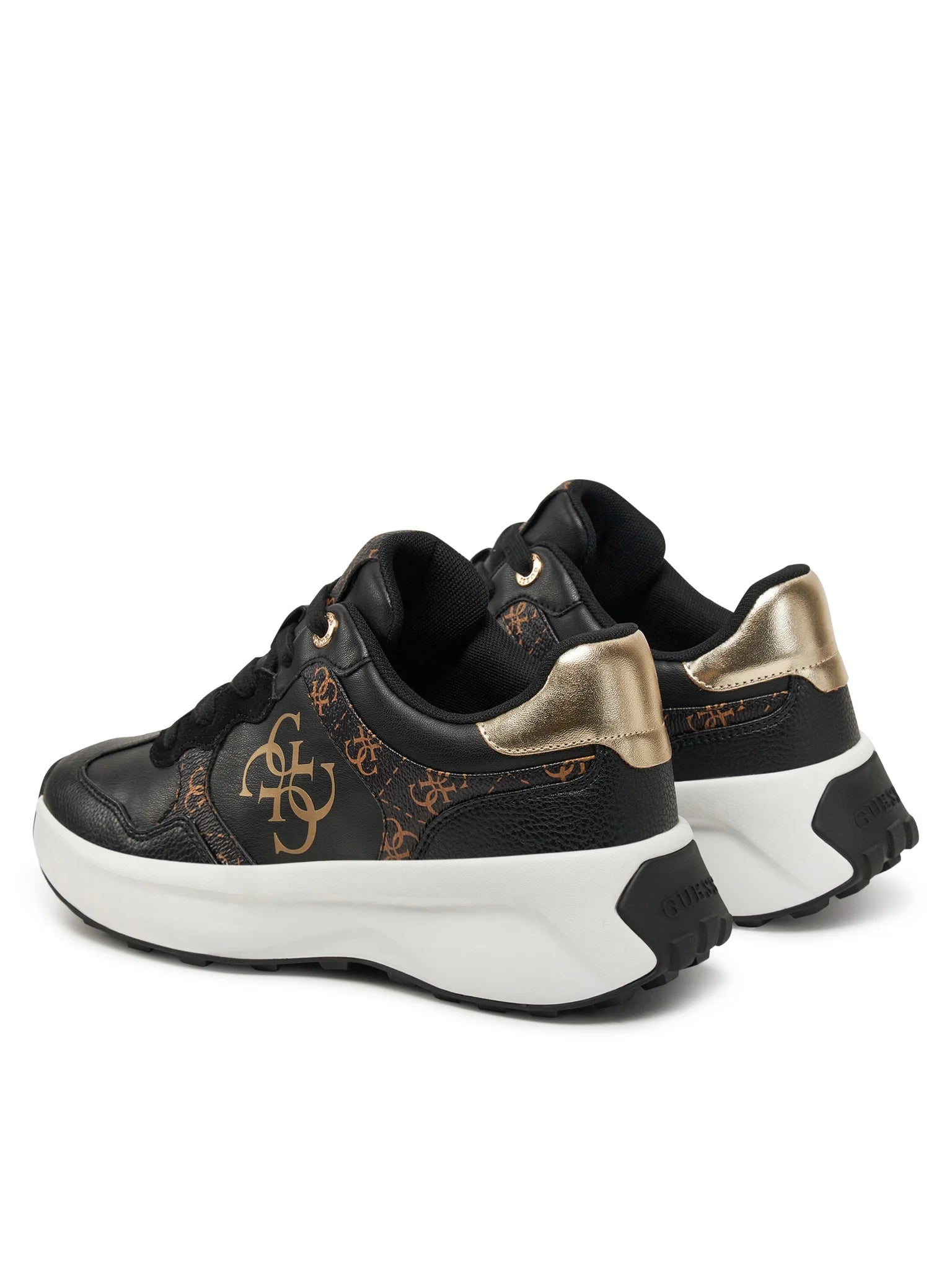 Guess Sapatilhas Sneakers Shoes Flpluc Blk Brown Preto Castanho_shot4