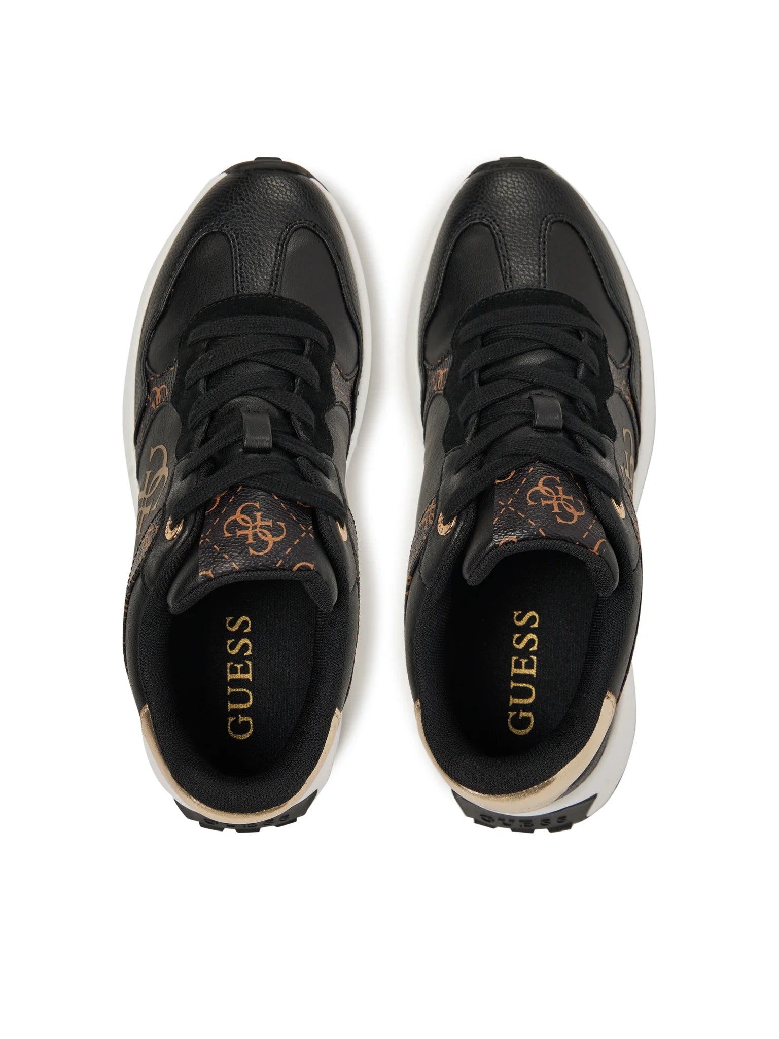 Guess Sapatilhas Sneakers Shoes Flpluc Blk Brown Preto Castanho_shot5