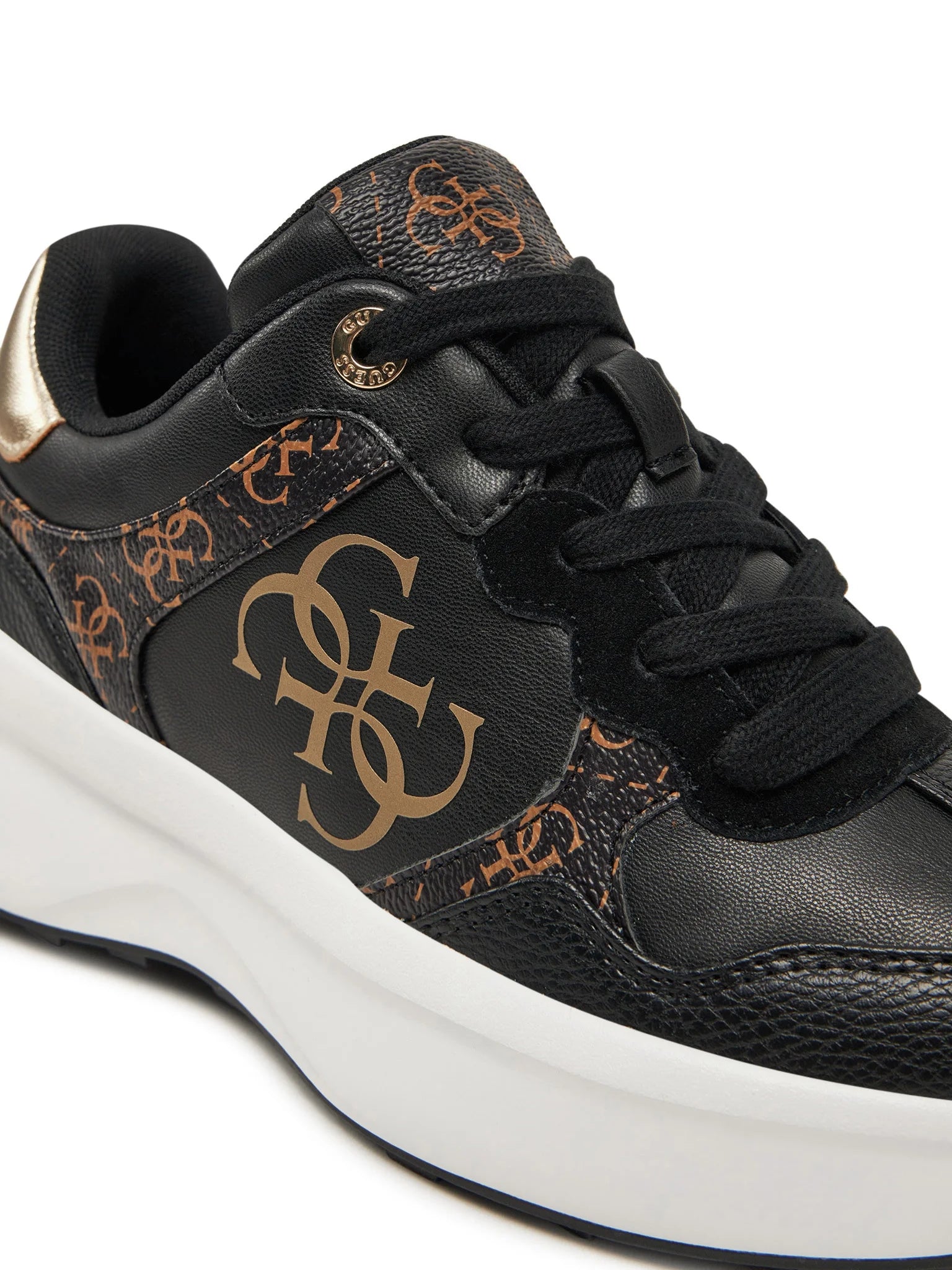Guess Sapatilhas Sneakers Shoes Flpluc Blk Brown Preto Castanho_shot6