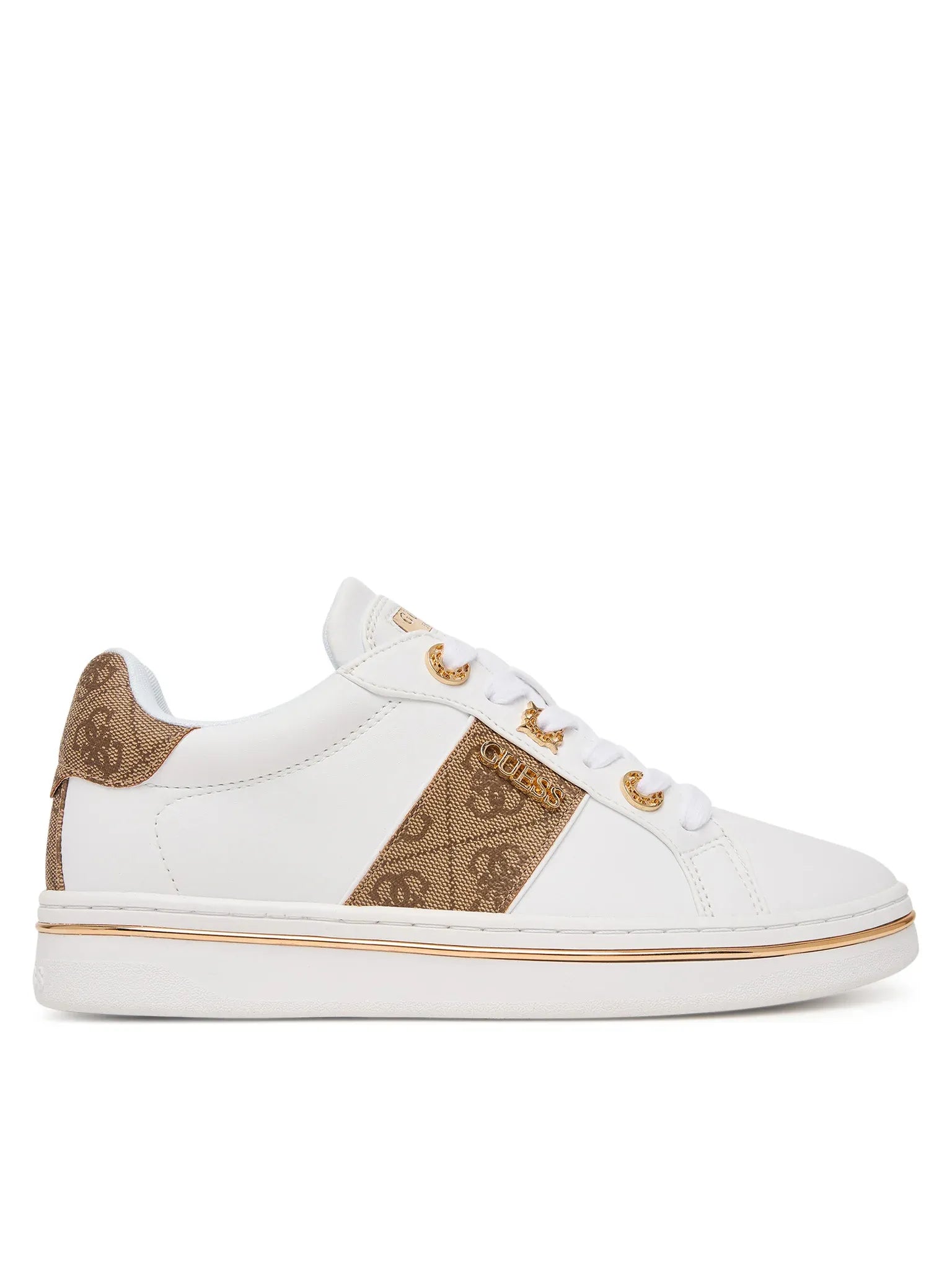Guess Sapatilhas Sneakers Shoes Flpstw White Beig Branco Beige_shot1