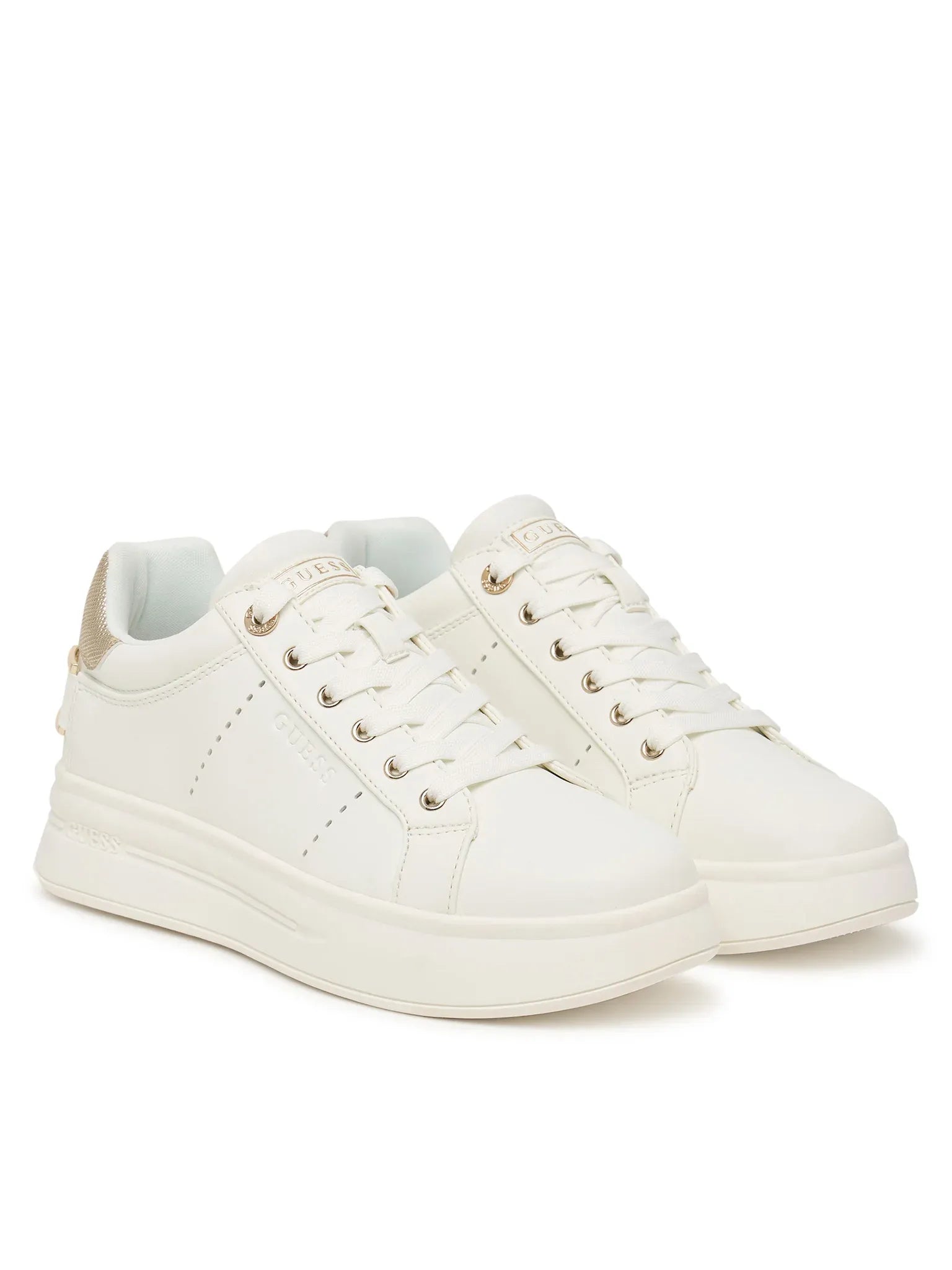 Guess Sapatilhas Sneakers Shoes Flpwes Whi Gold Branco Dourado_shot1