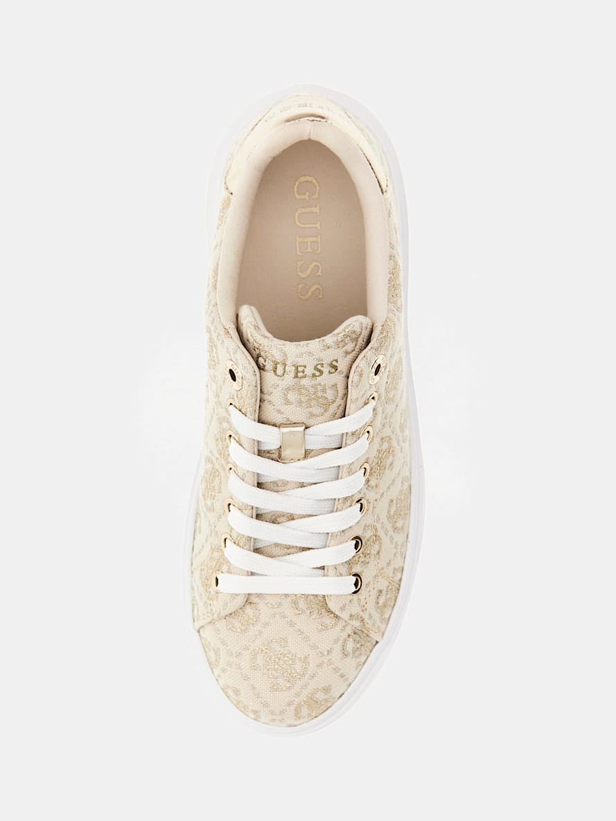 Guess Sapatilhas Sneakers Shoes Fltd10 Gold Dourado_shot3
