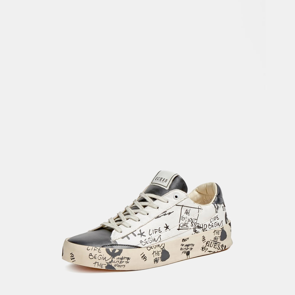 Guess Sapatilhas Sneakers Shoes Fm8firpel12 Whi Black Branco Preto Shot9