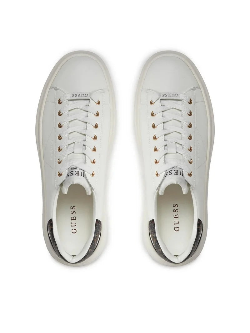 Guess Sapatilhas Sneakers Shoes Fmpvib Whi Brown Branco Castanho_shot2