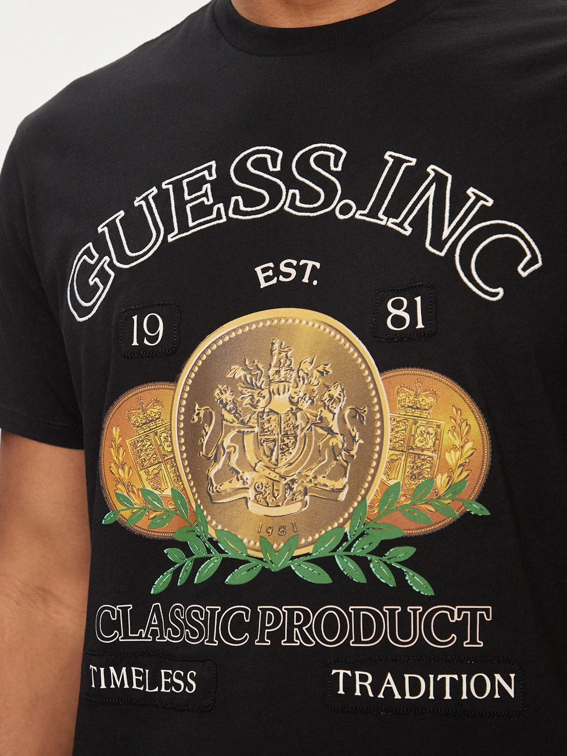 Guess T Shirt M4gi56 K9rm1 Blk Orange Preto Laranja_shot2