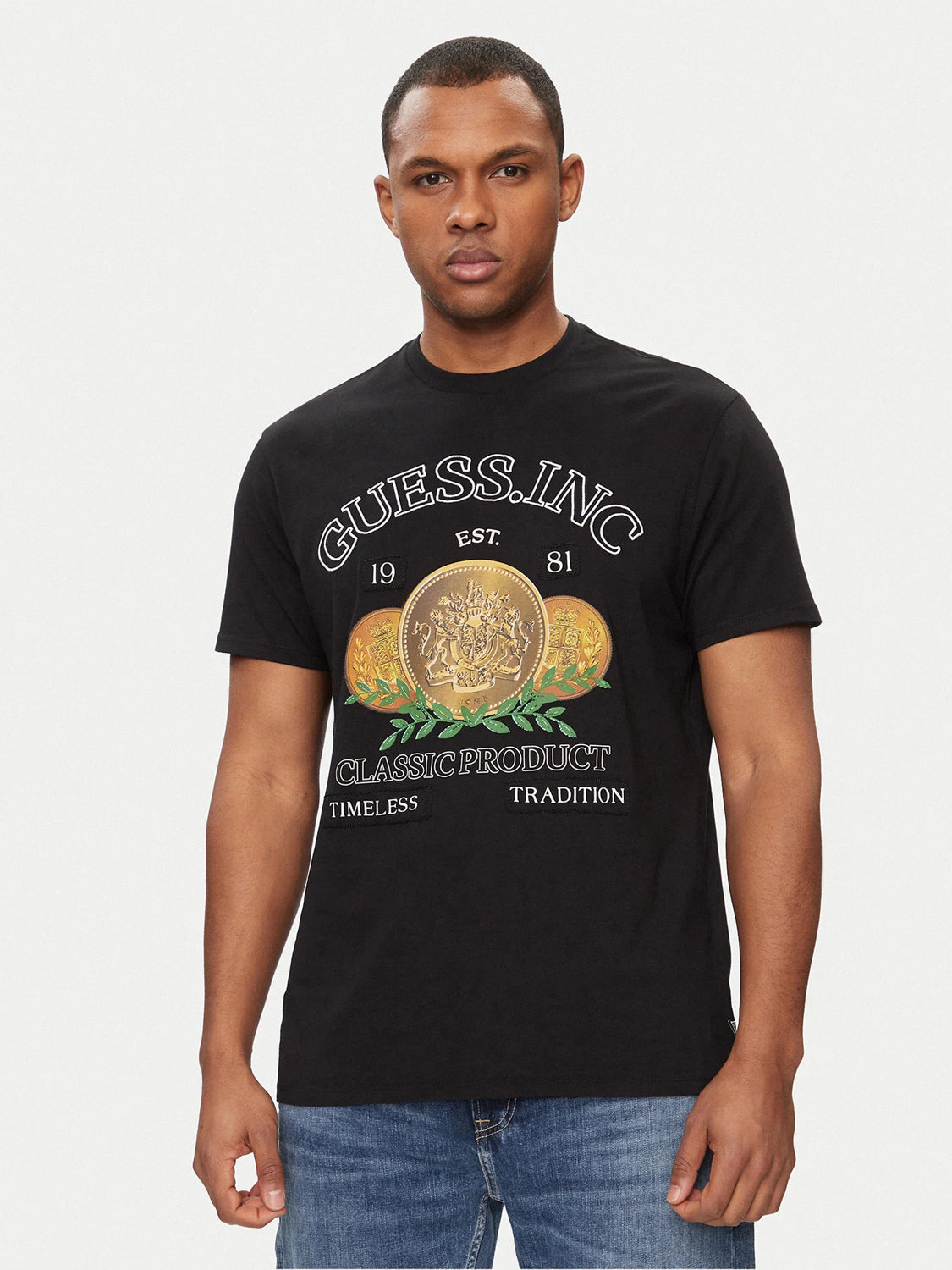 Guess T Shirt M4gi56 K9rm1 Blk Orange Preto Laranja_shot4