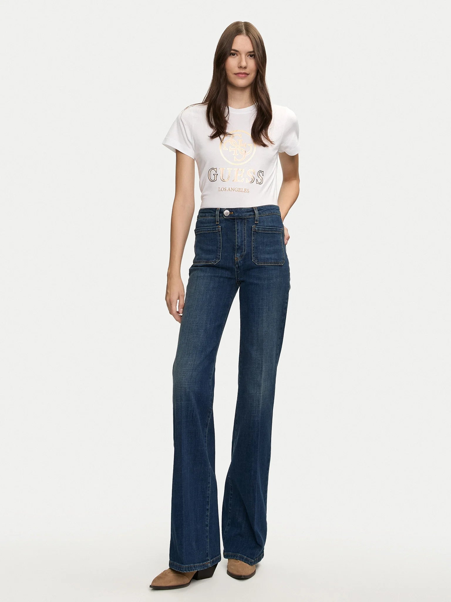 Guess T Shirt V4bi00 I3z14 White Branco_shot5