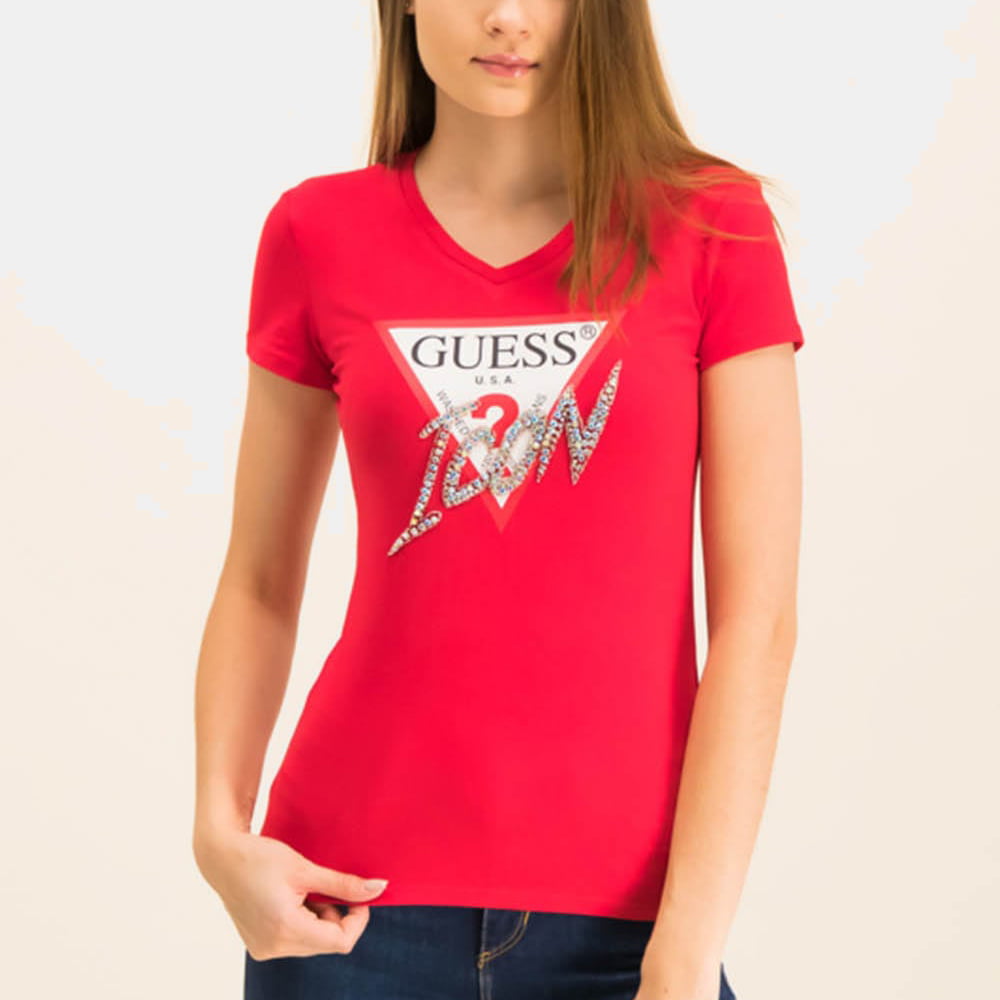 Guess T Shirt W01i20j1300 Red Vermelho Shot3