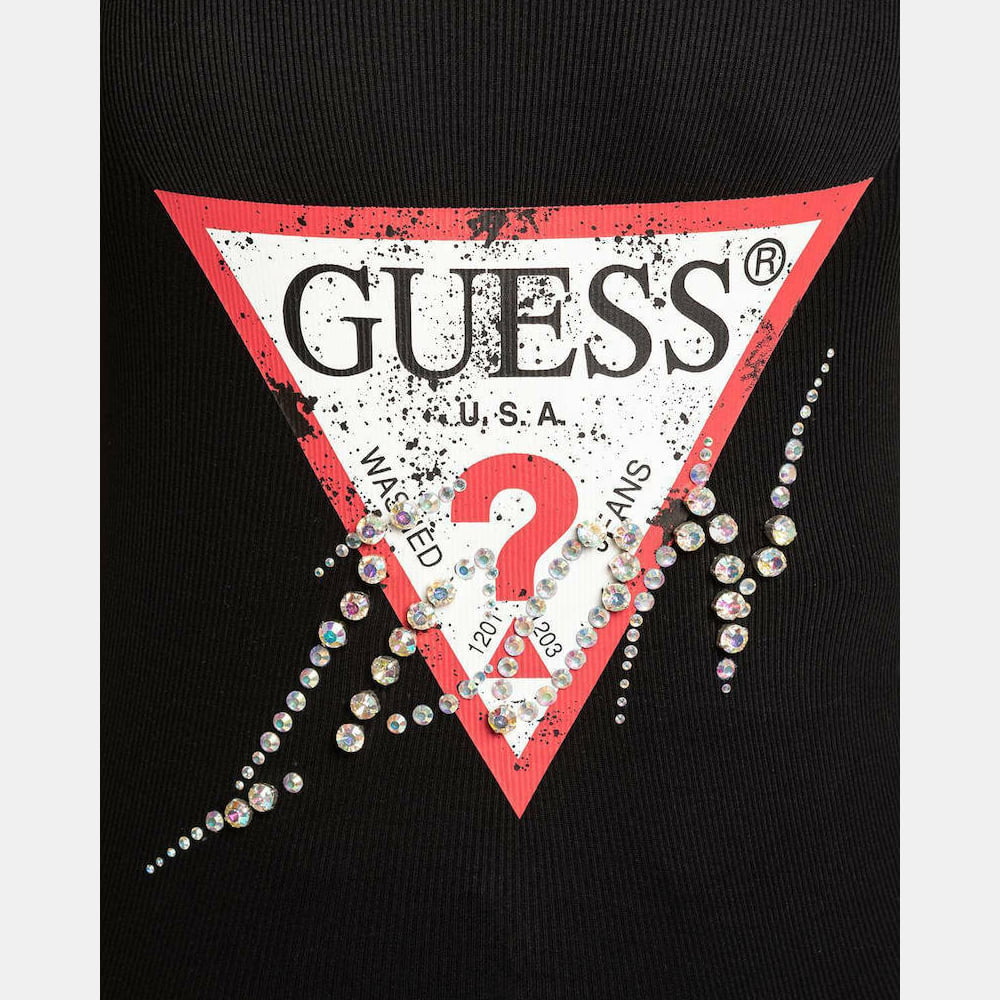 Guess T Shirt W0bp00k1810 Black Preto Shot1