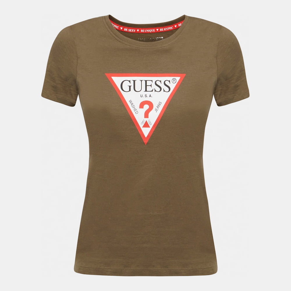 Guess T Shirt W1ri00i3z11 Green Moss Verde Moss Shot6