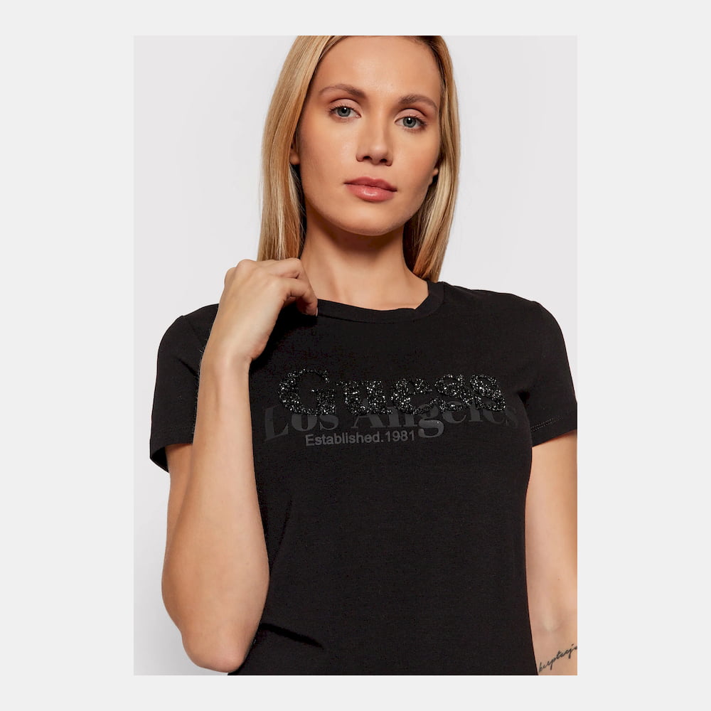Guess T Shirt W2ri00 J1311 Black Preto Shot3