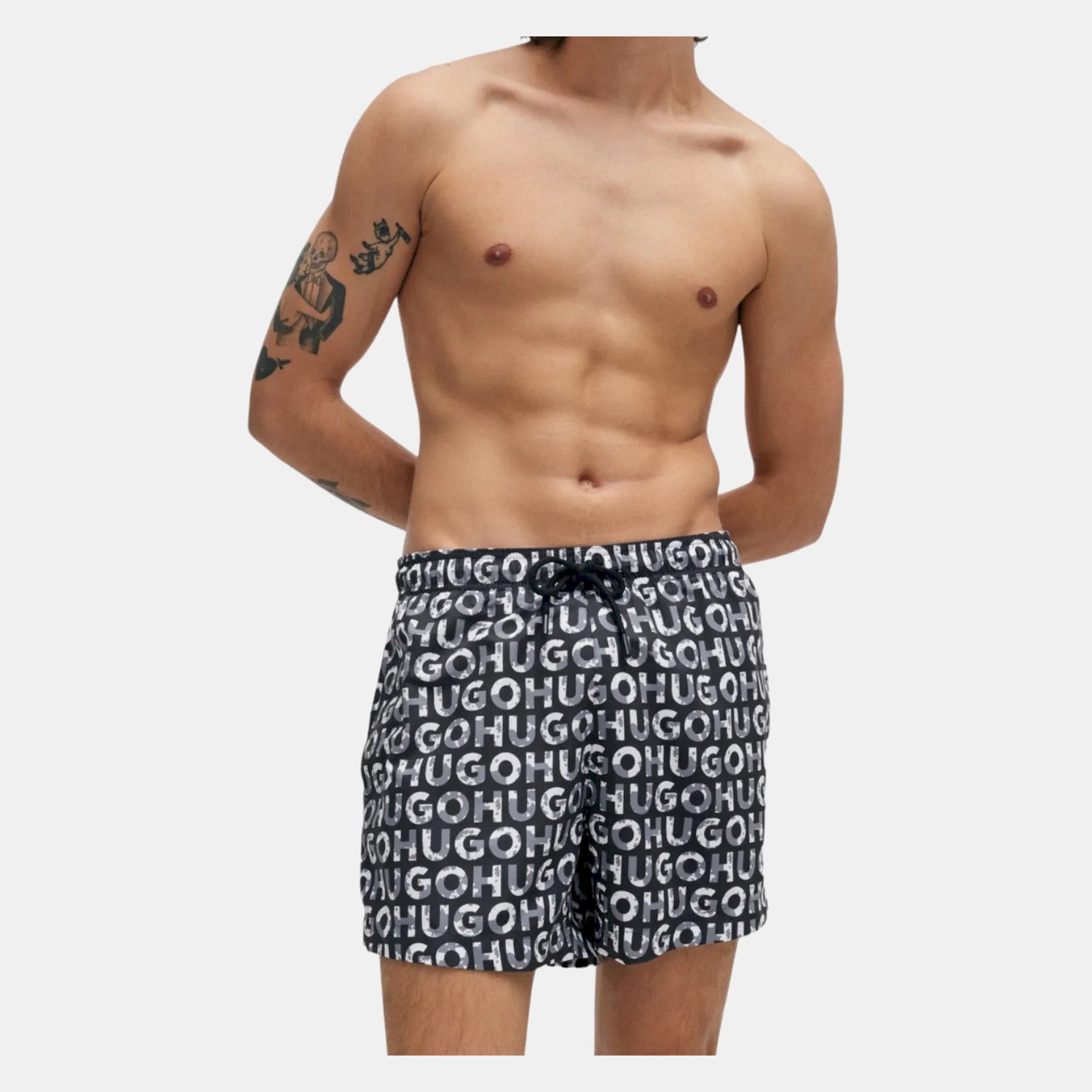 Hugo Calcao De Banho Swim Shorts Tortuga 504743 Black.logo Preto_shot1