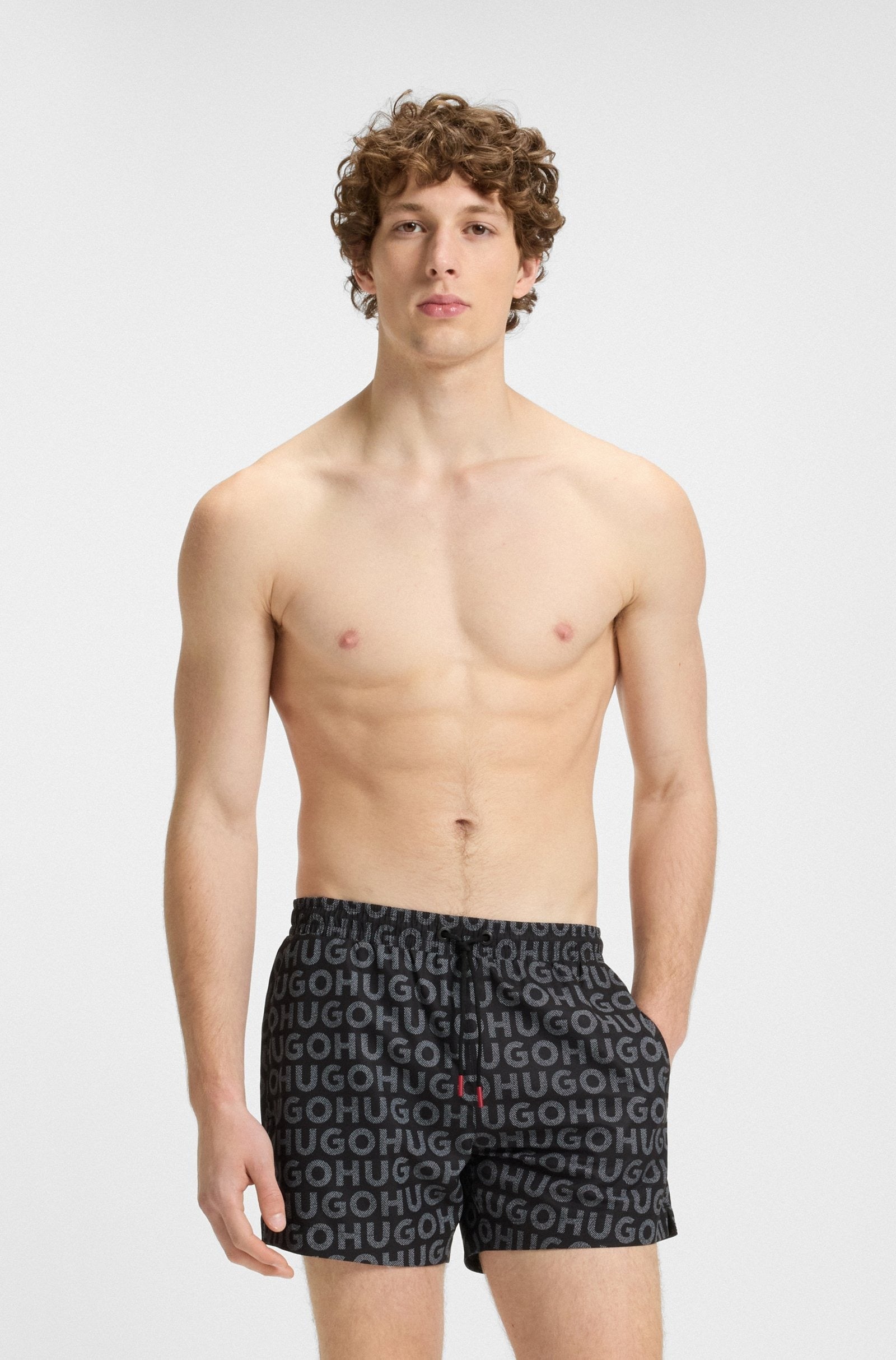 Hugo Calcao De Banho Swim Shorts Tortuga 505354 Black Preto_shot4
