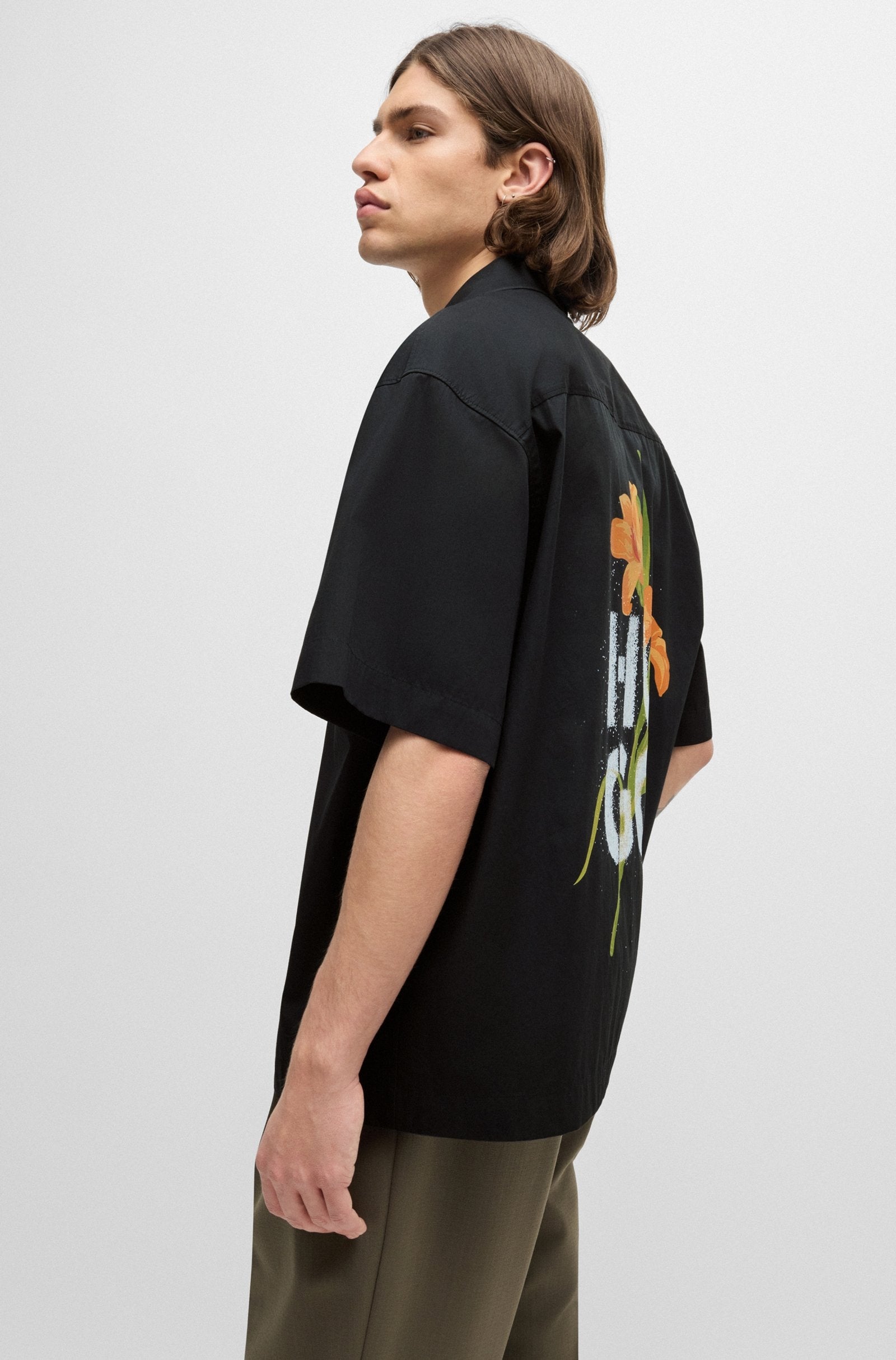 Hugo Camisa Shirt Egeeno 5052009 Black Preto_shot3
